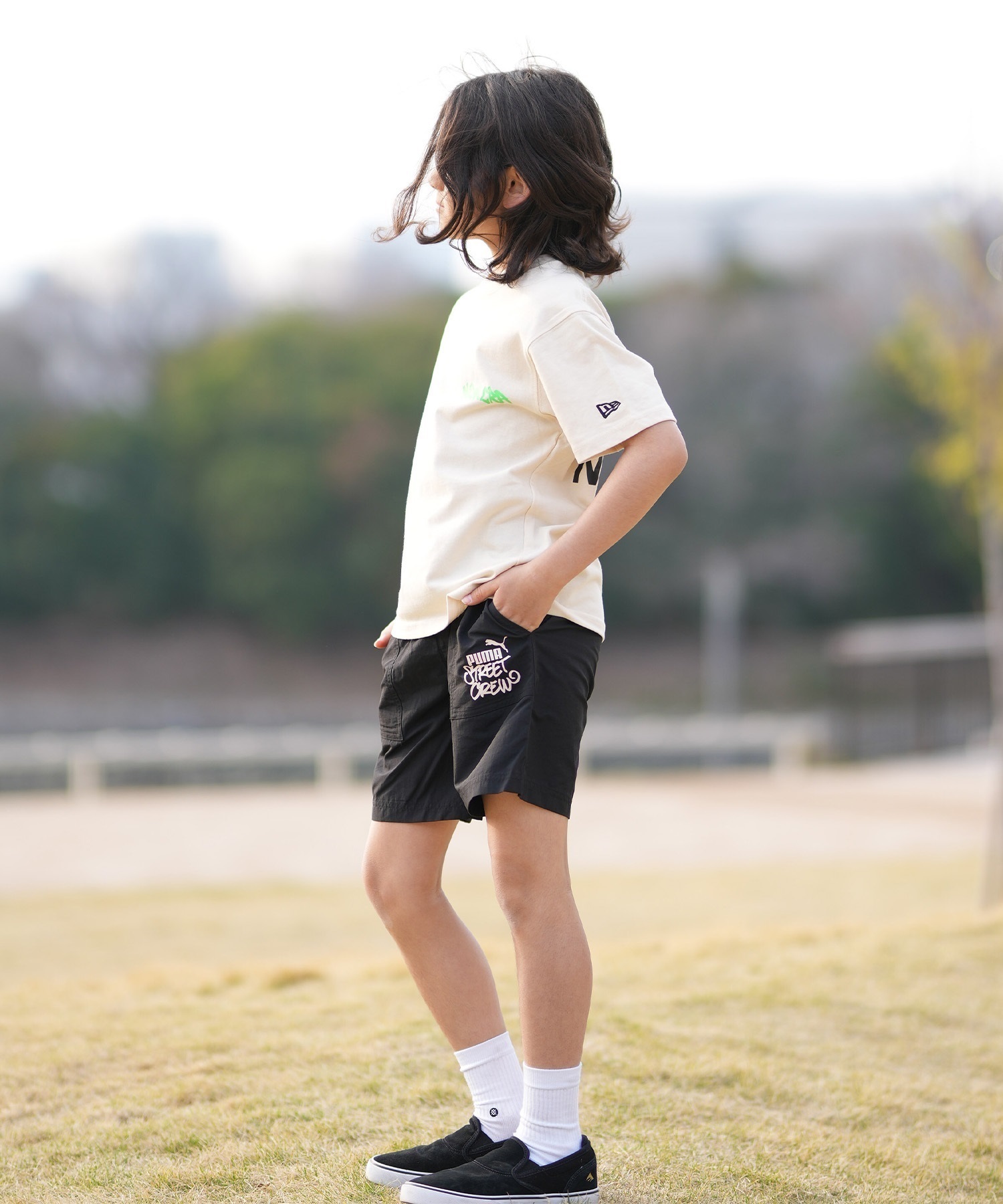 NEW ERA ニューエラ 半袖 Tシャツ キッズ ジュニア 子供 YTH SS CT TEGGING 14865828(CRE-130cm)
