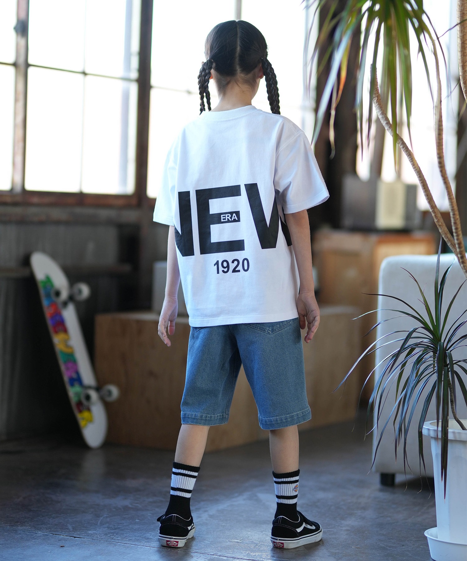 NEW ERA ニューエラ 半袖 Tシャツ キッズ ジュニア 子供 バック