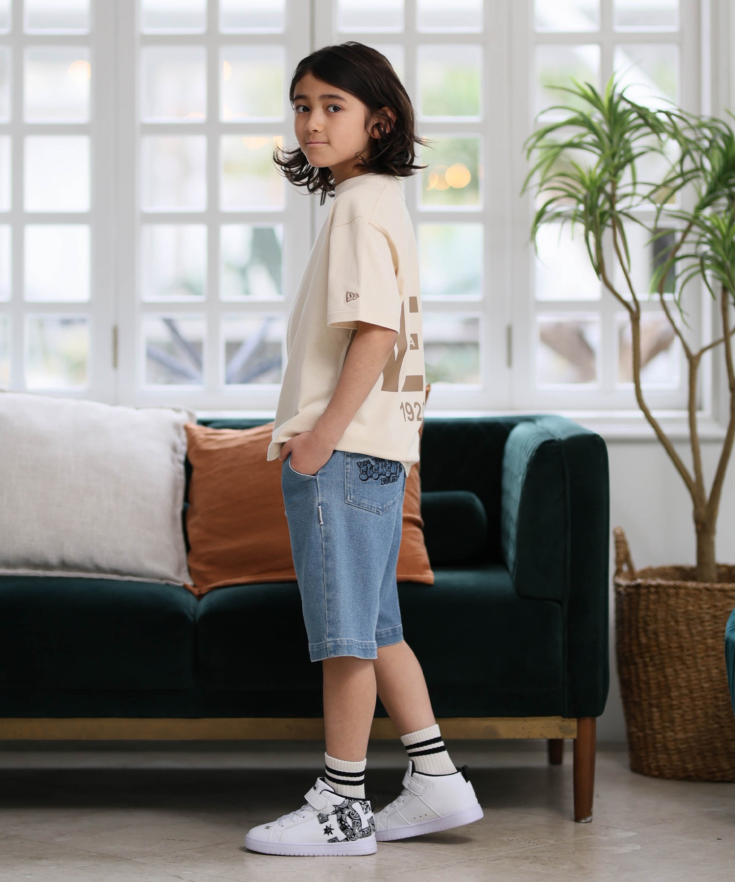 NEW ERA ニューエラ 半袖 Tシャツ キッズ ジュニア 子供 バック