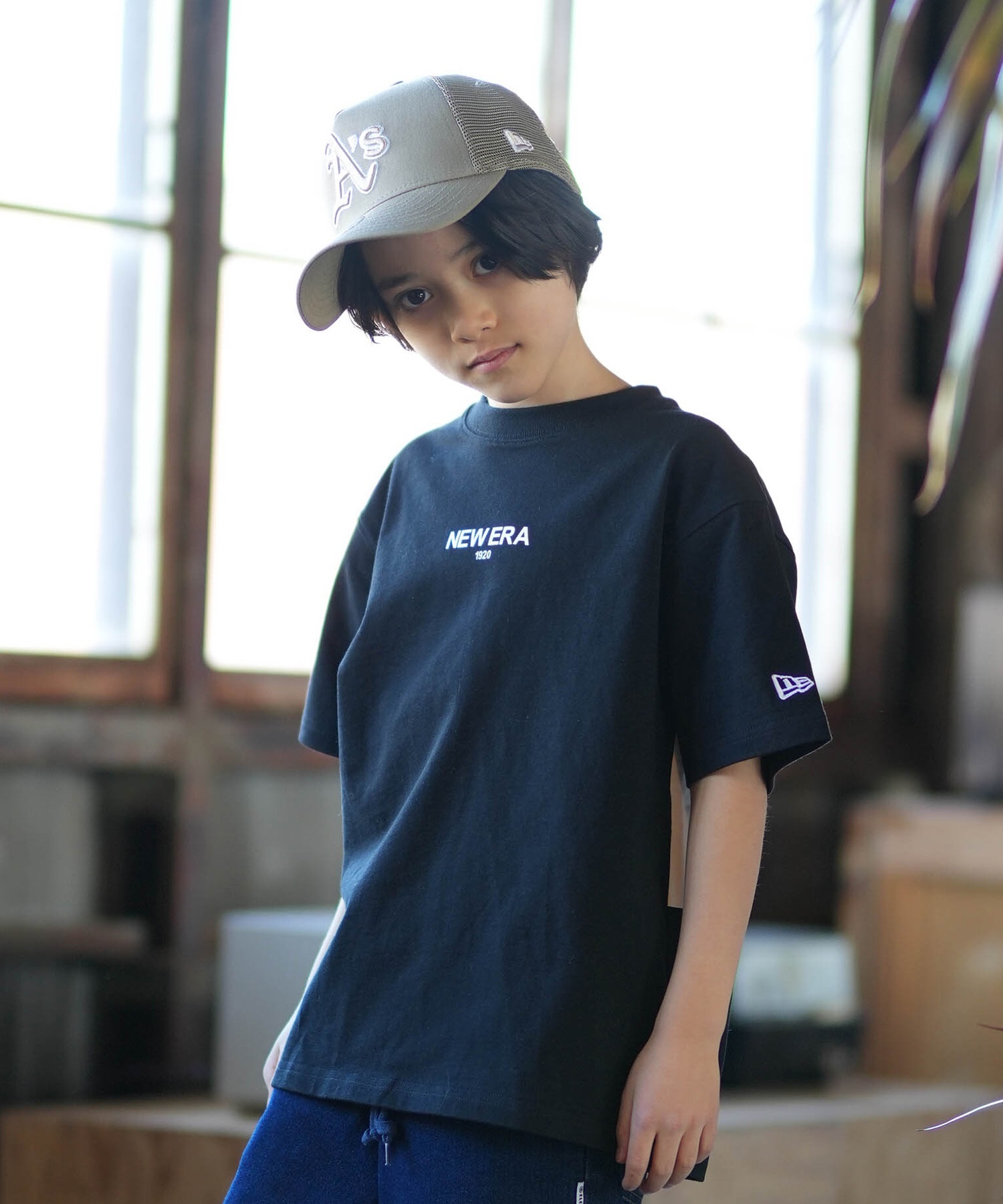 NEW ERA ニューエラ 半袖 Tシャツ キッズ ジュニア 子供 バック