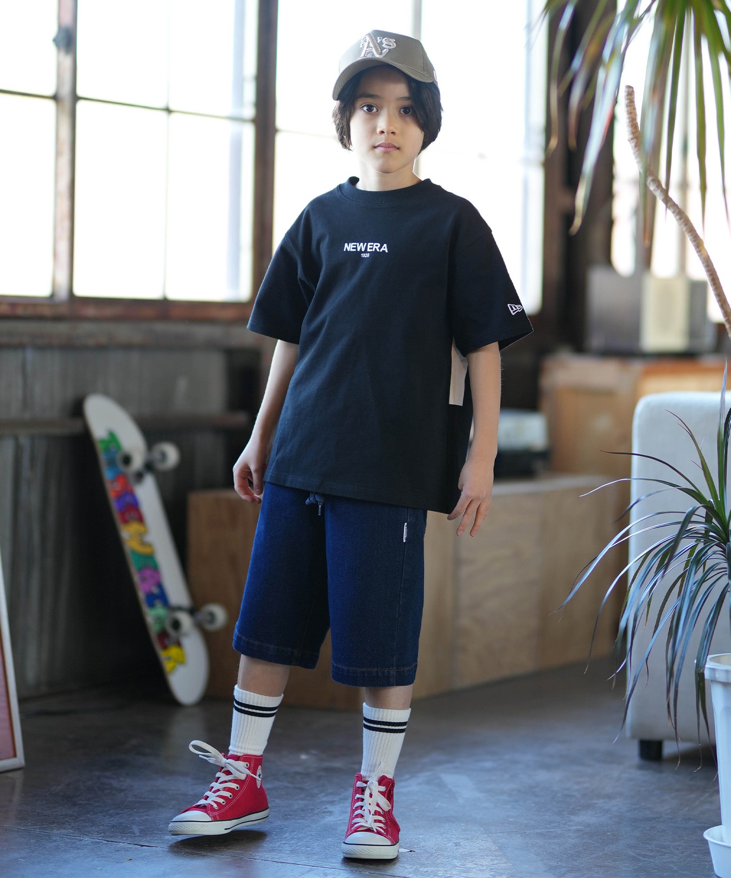 NEW ERA ニューエラ 半袖 Tシャツ キッズ ジュニア 子供 バック