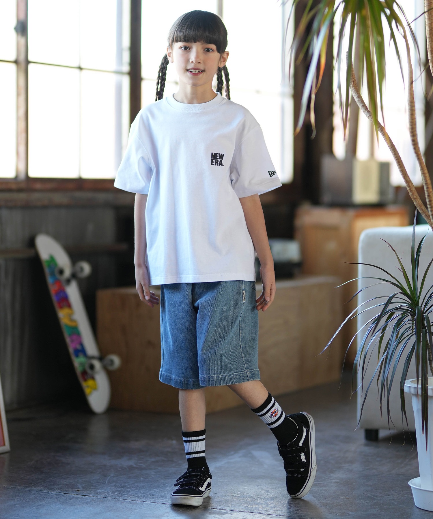 NEW ERA ニューエラ 半袖 Tシャツ キッズ ジュニア 子供 シンプル YTH
