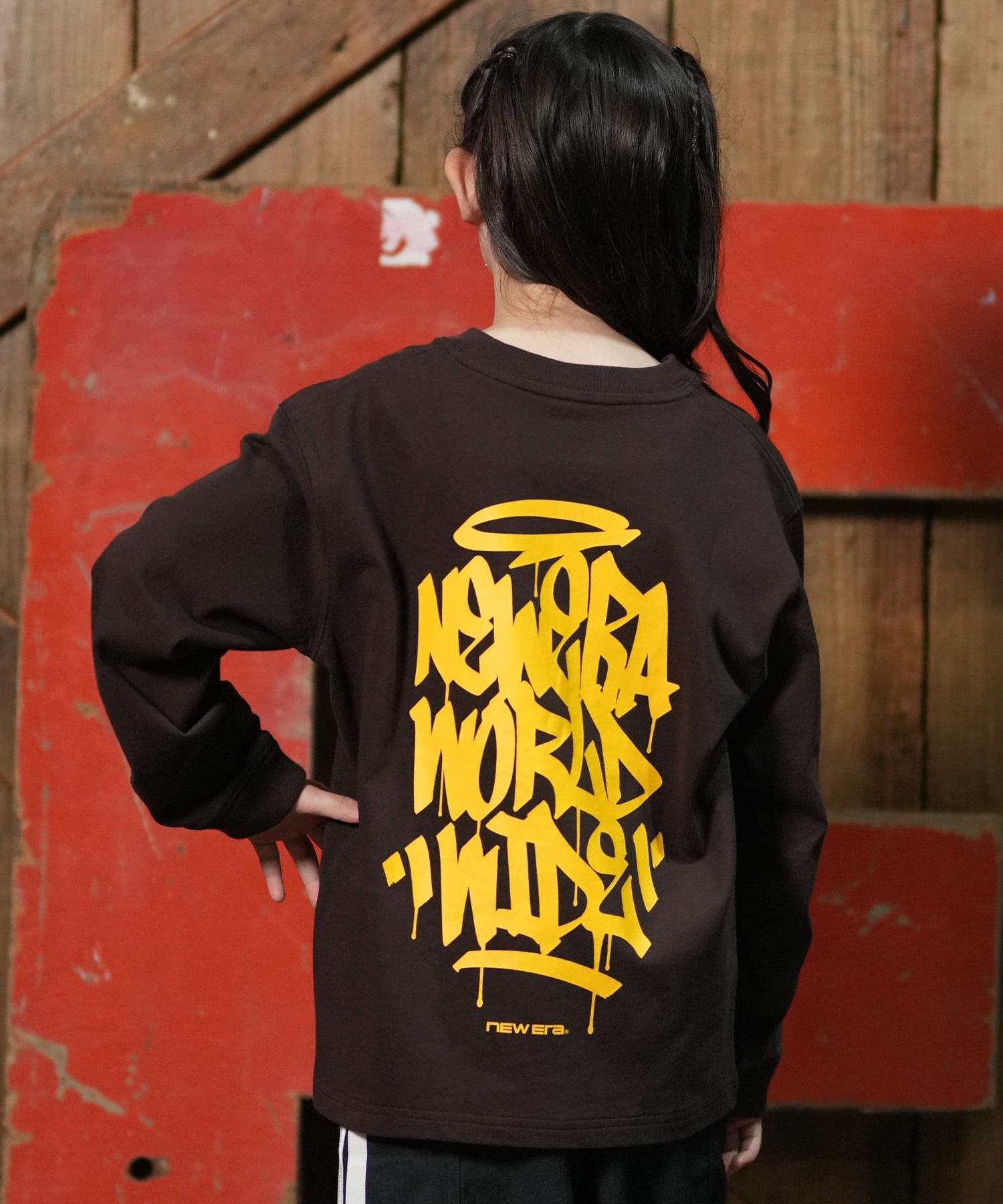 NEW ERA ニューエラ 長袖 Tシャツ ロンT キッズ 子供 ロゴ YTH LS CT