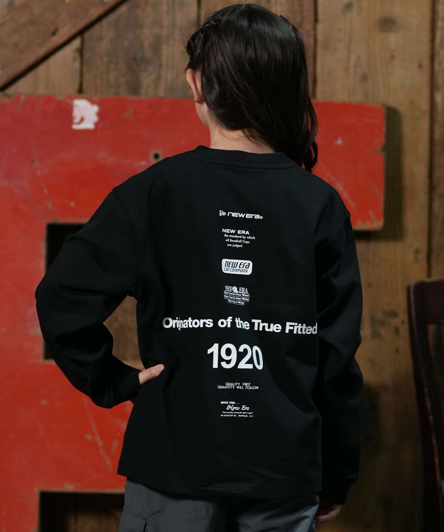 NEW ERA ニューエラ 長袖 Tシャツ ロンT キッズ 子供 ロゴ YTH LS CT