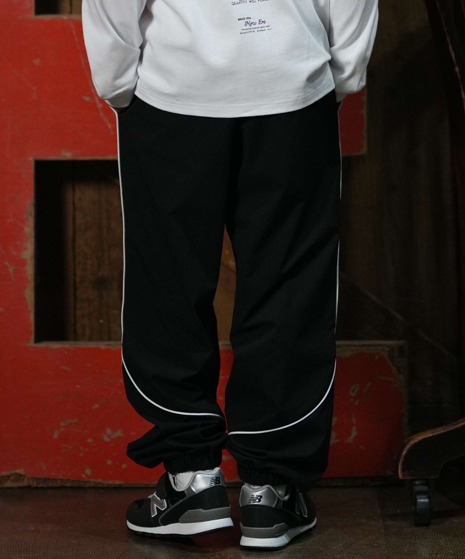 NEW ERA ニューエラ ロングパンツ キッズ 子供 ロゴ PA YTH OS PIPING
