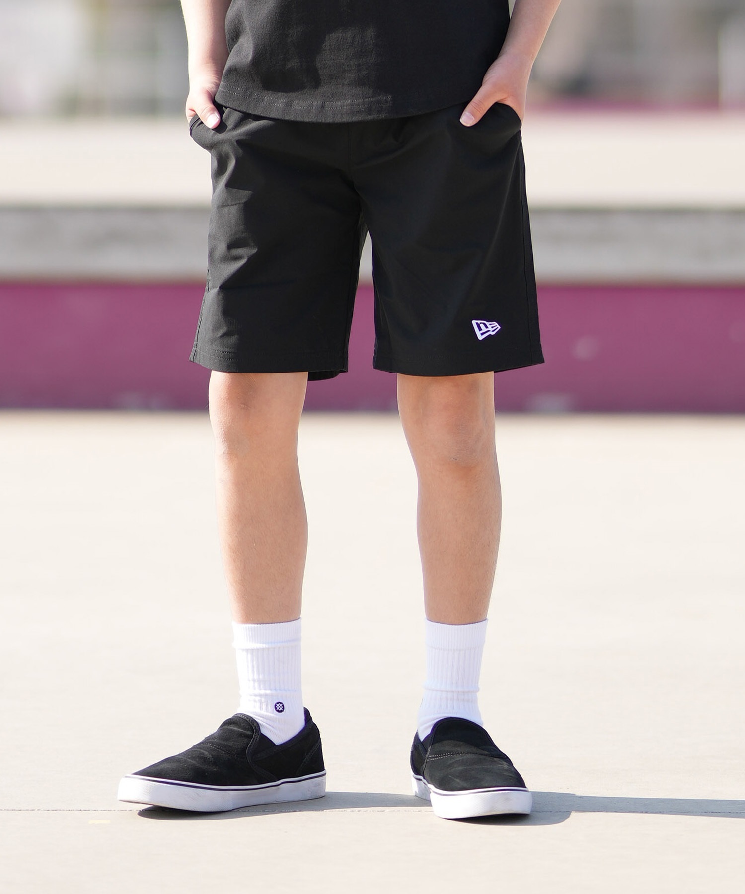Eric Ernanuel ショートパンツ　子供用サイズM 黒【新品】 NEW ERA ニューエラ ハーフパンツ ショートパンツ キッズ ジュニア