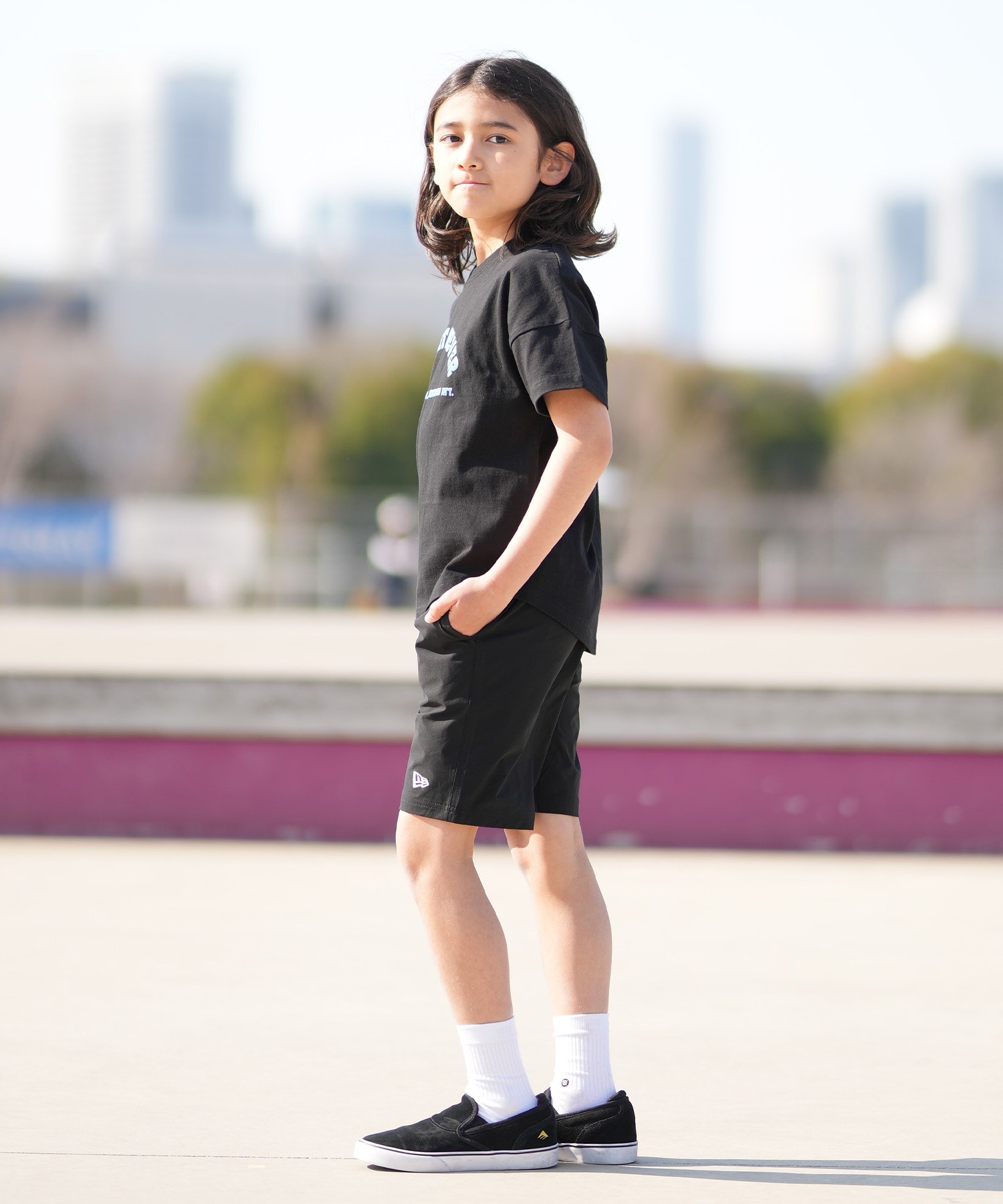 NEW ERA フルジップパーカー＆ショートパンツセット XS NEW ERA ニューエラ ハーフパンツ ショートパンツ キッズ ジュニア
