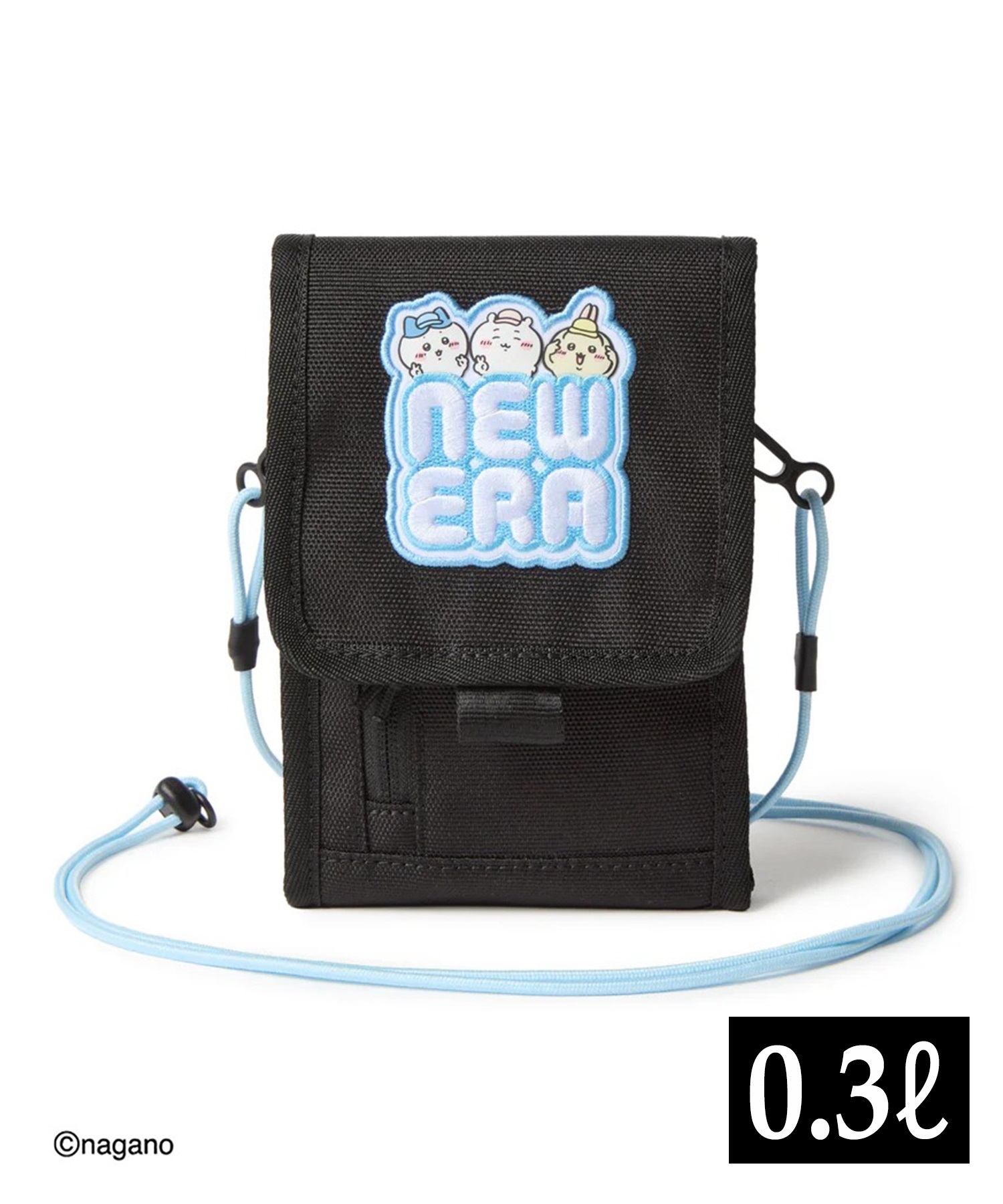 NEW ERA ニューエラ ショルダーバック ネックポーチ ちいかわ コラボ スクエアネックポーチ 0.3L 14864481(BLK-FREE)