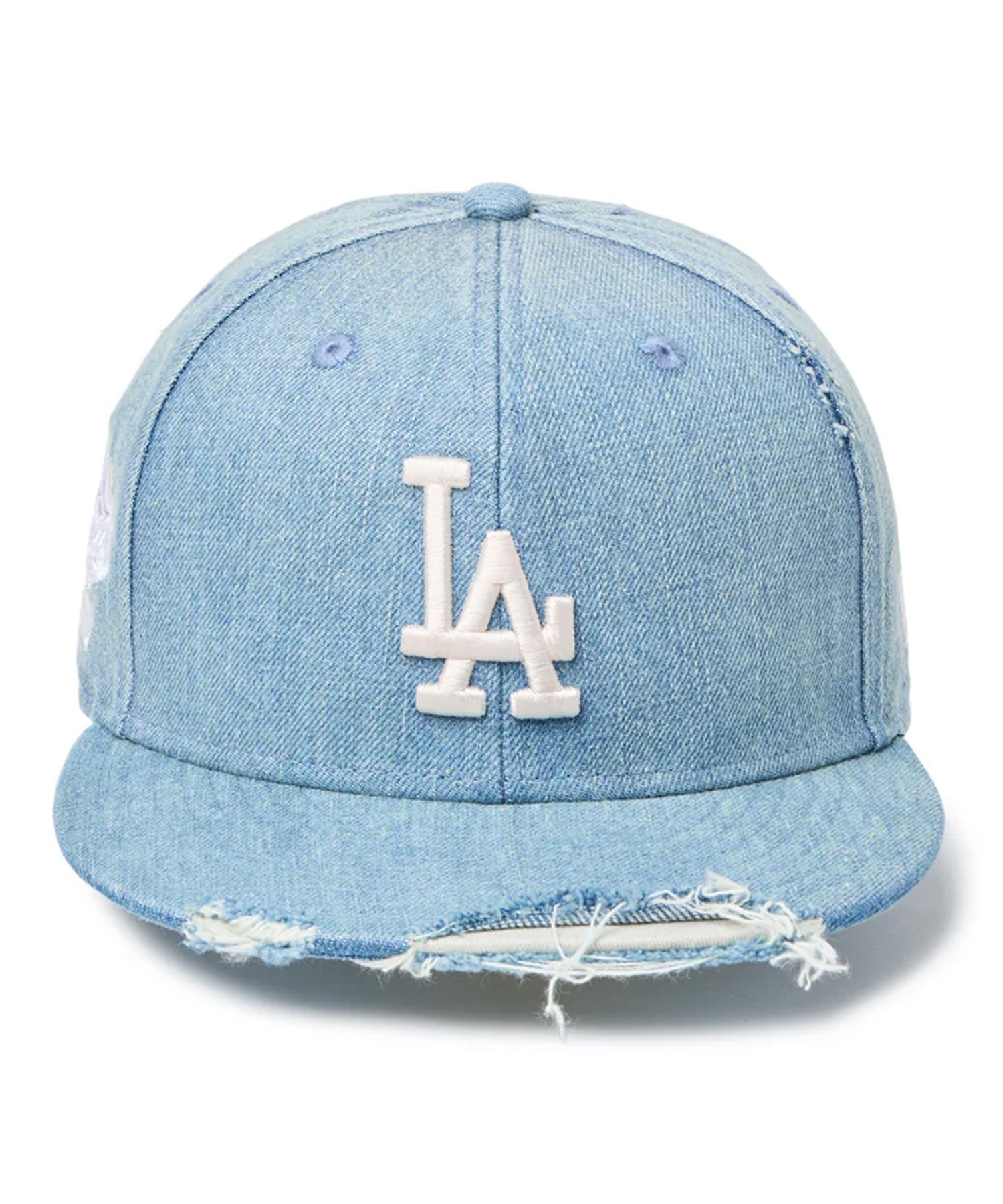 NEW ERA ニューエラ キャップ 59FIFTY MLB Damaged Denim ロサンゼルス