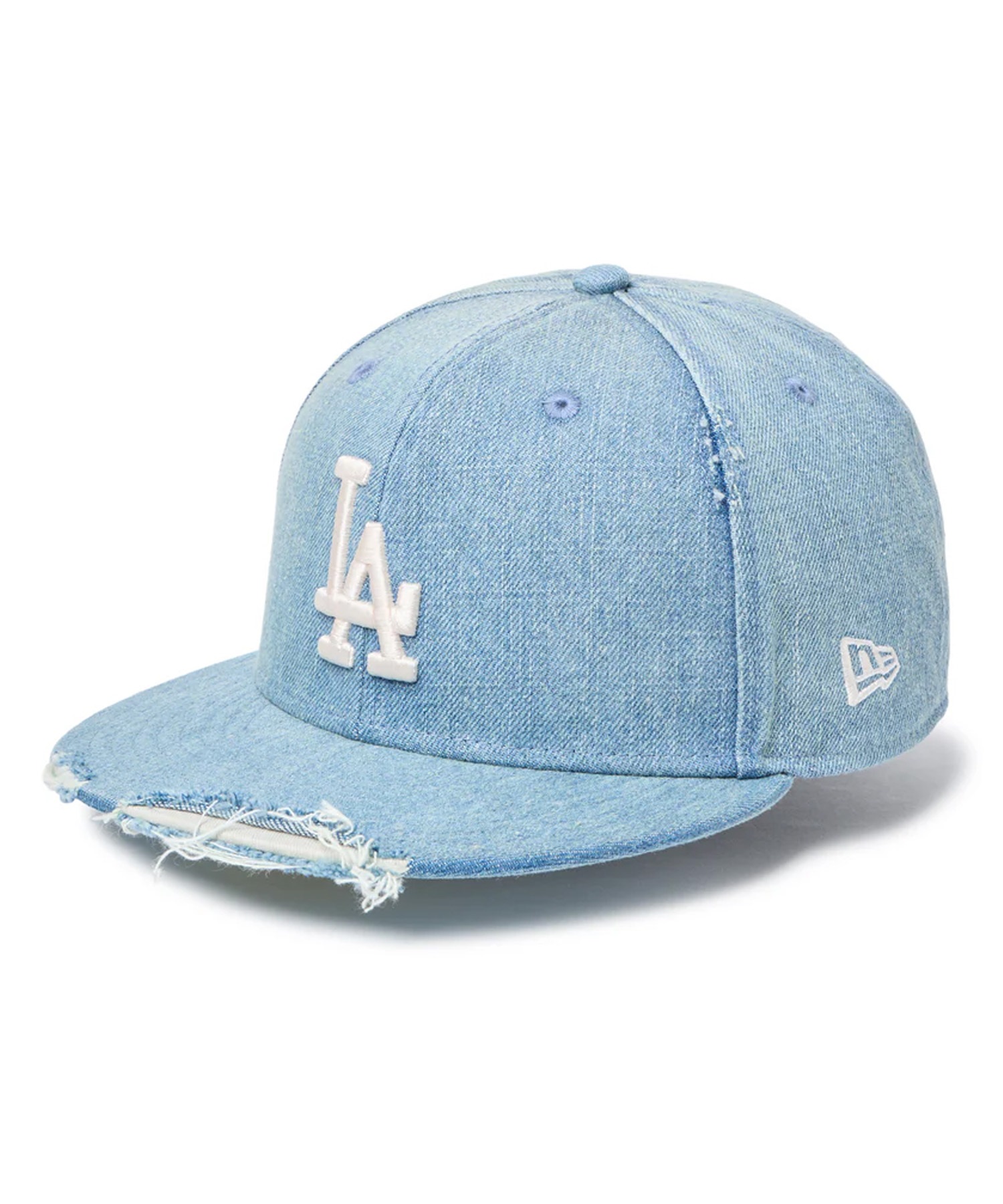 デニムキャップ NEW ERA ニューエラ キャップ 59FIFTY MLB Damaged Denim ロサンゼルス
