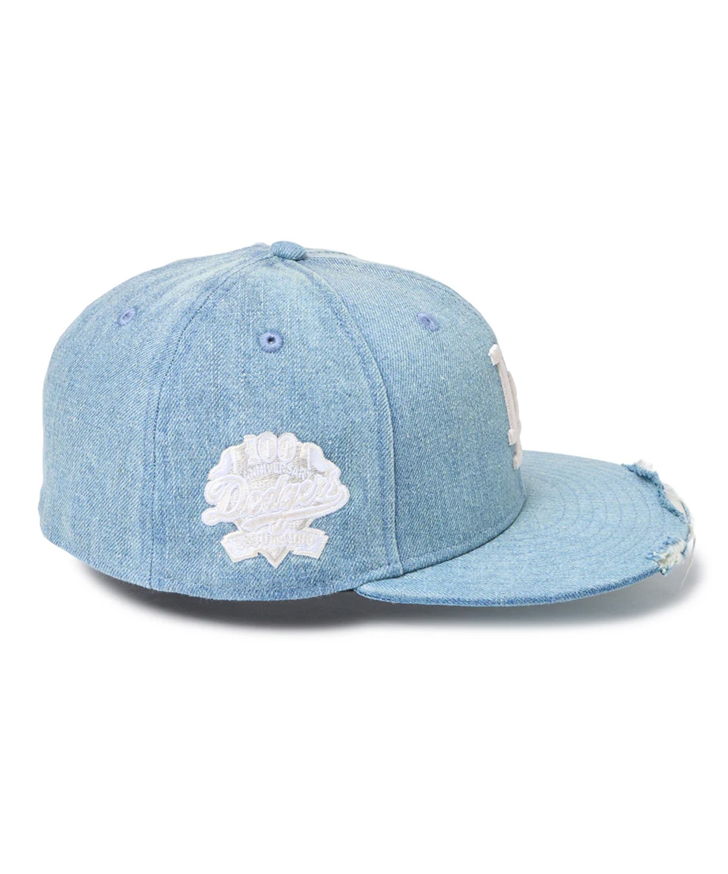 NEW ERA ニューエラ キャップ 59FIFTY MLB Damaged Denim ロサンゼルス