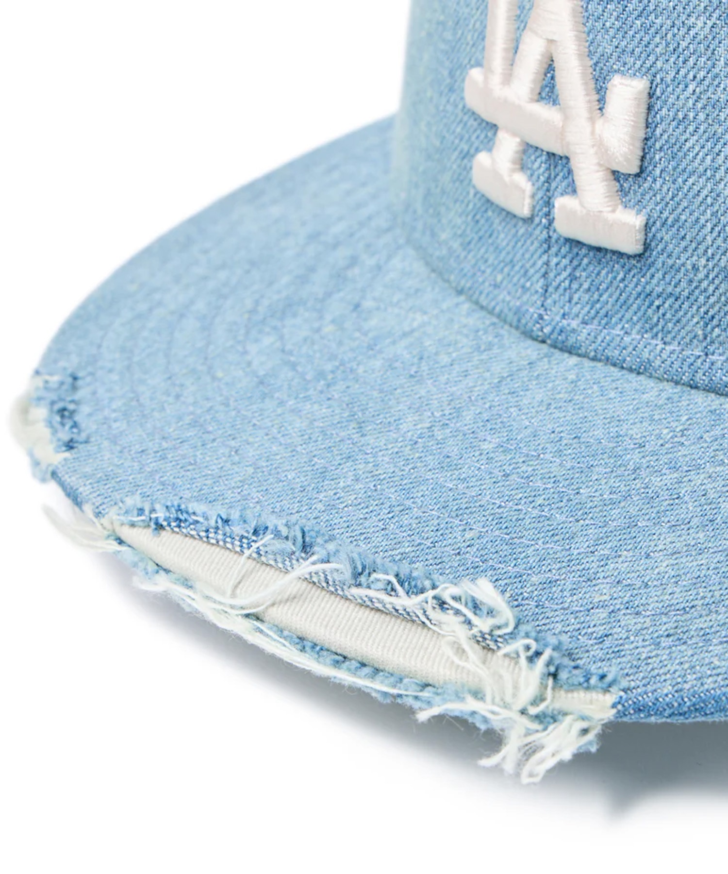 NEW ERA ニューエラ キャップ 59FIFTY MLB Damaged Denim ロサンゼルス