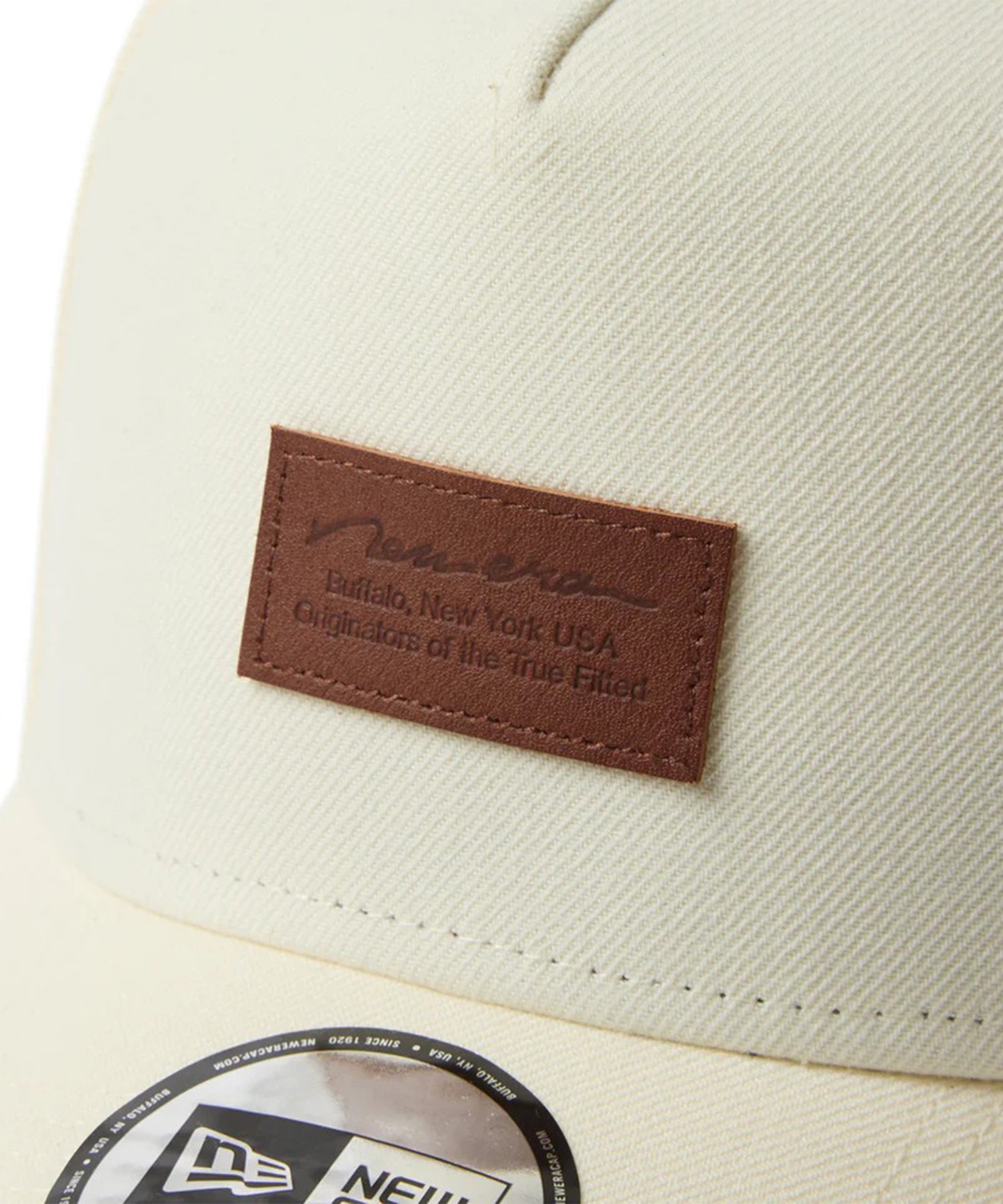 NEW ERA ニューエラ キャップ 9FORTY A-Frame Leather Patch クローム
