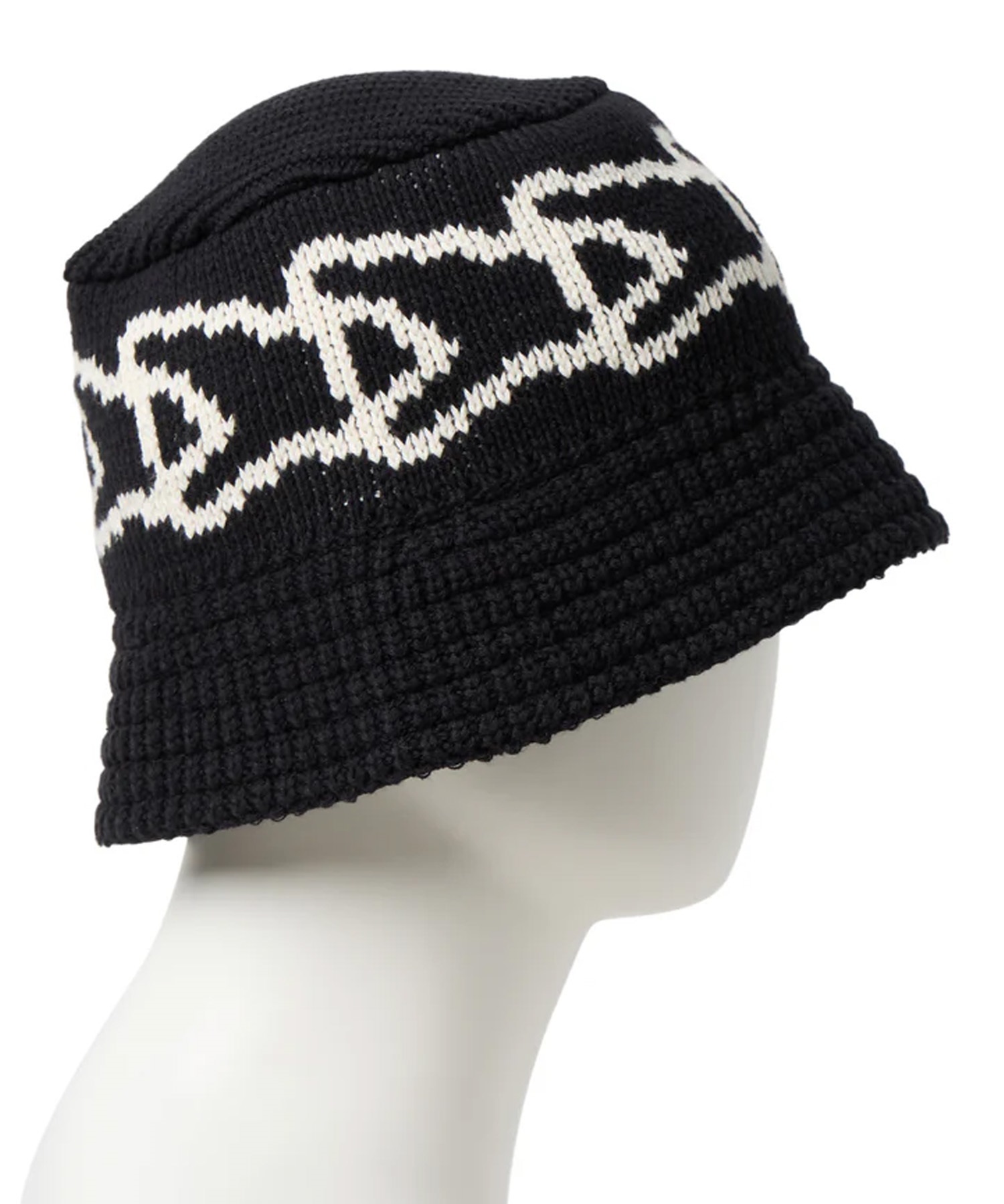 【✨美品 RFID】 バゲットハット ロゴ 刺繍 ブラック ICタグ付き Healthknit/ワンポイント刺繍バケットハット | NANO universe（ナノ