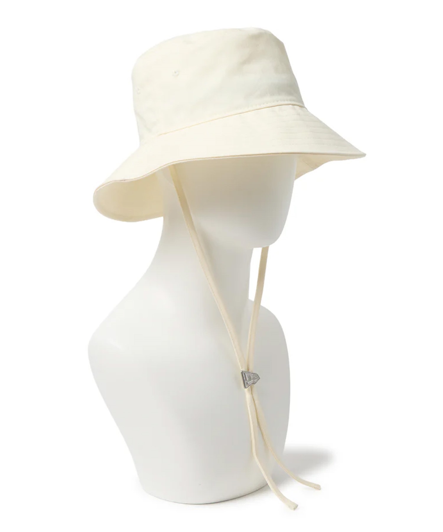 今期:45r ホワイト バケットハット NEW ERA ニューエラ ハット バケット03 Jewelry コードストラップ