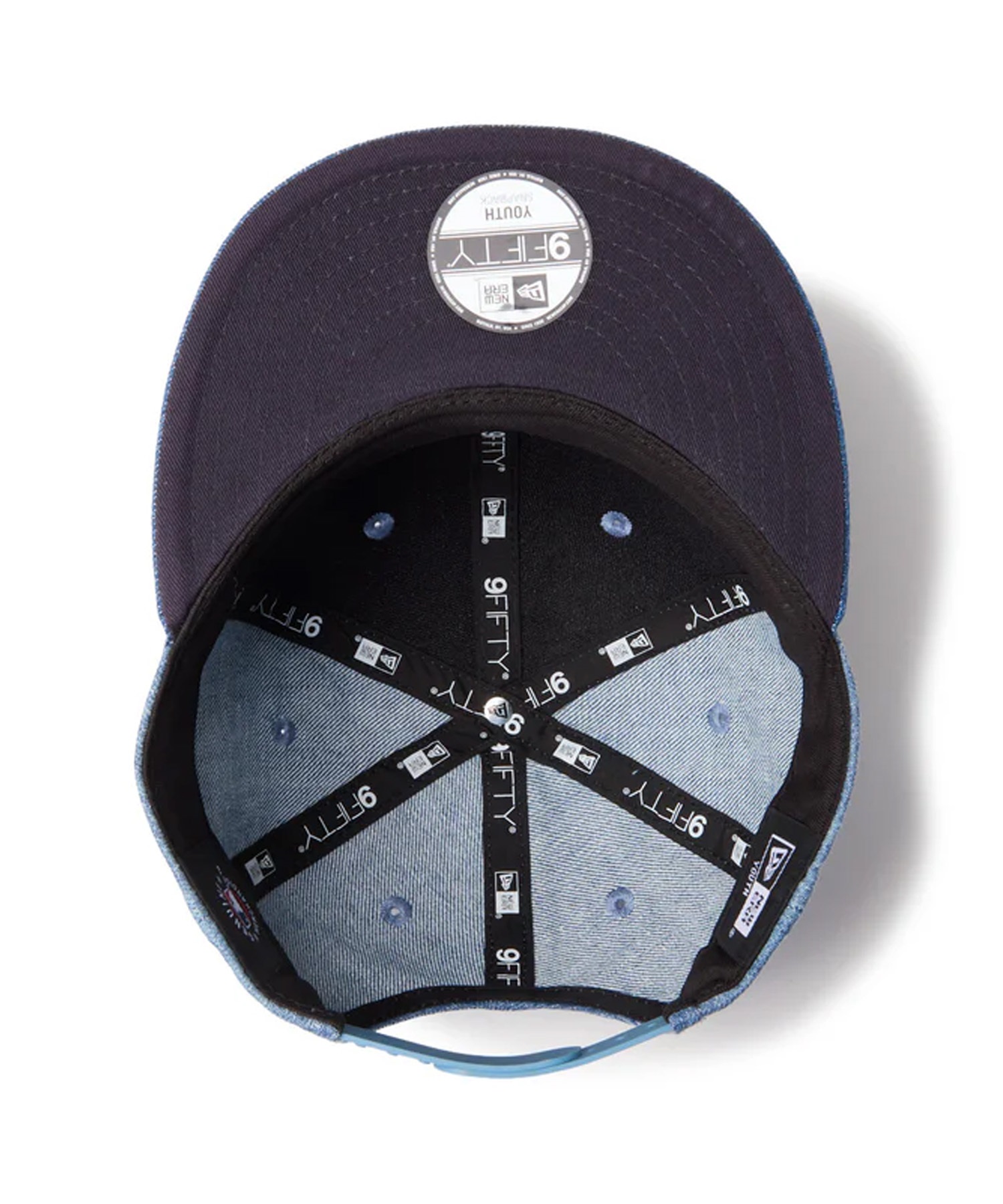 NEW ERA ニューエラ キャップ キッズ ジュニア 子供 Youth 9FIFTY Denim ロサンゼルス・ドジャース ネイビー 14746977(NVY-YOUTH)