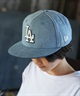NEW ERA ニューエラ キャップ キッズ ジュニア 子供 Youth 9FIFTY Denim ロサンゼルス・ドジャース ネイビー 14746977(NVY-YOUTH)