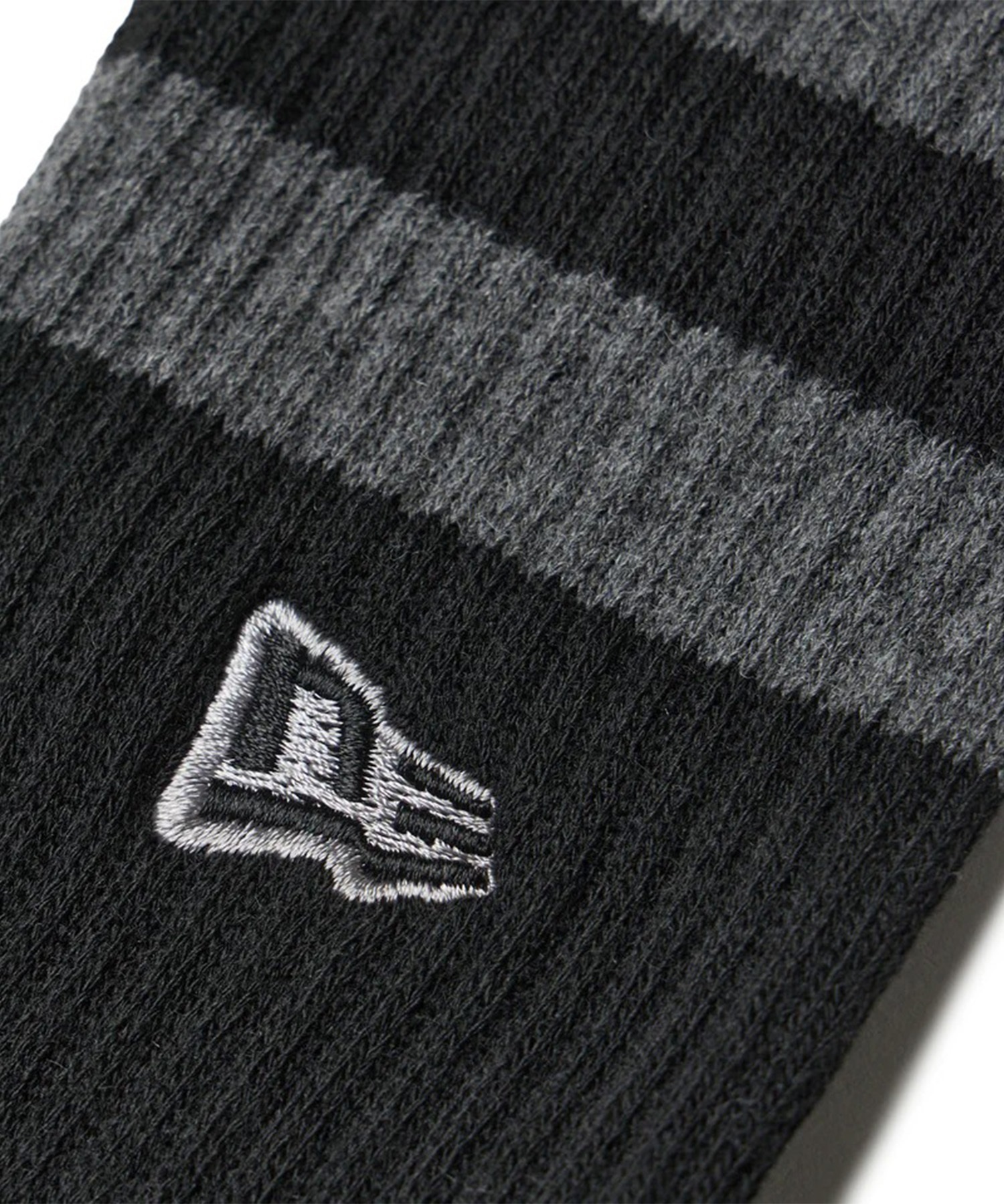 NEW ERA ニューエラ ソックス 靴下 クルー丈 2ペア ライン フラッグロゴ エンブロイダリー K14751650(BWG-21.0cm)
