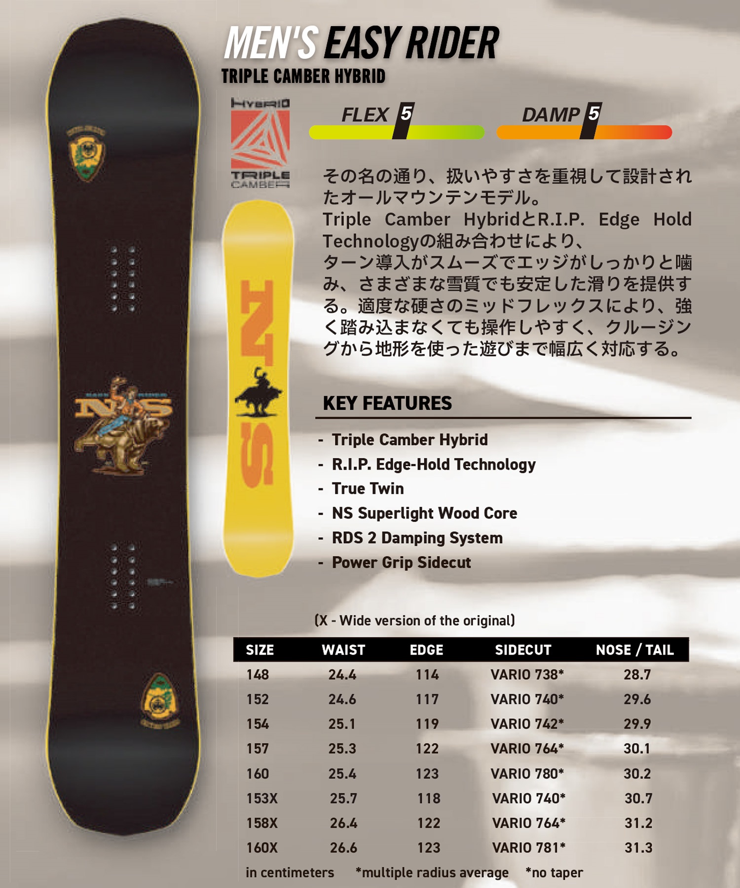 NEVER SUMMER ネバーサマー イージーライダー EASY RIDER スノーボード