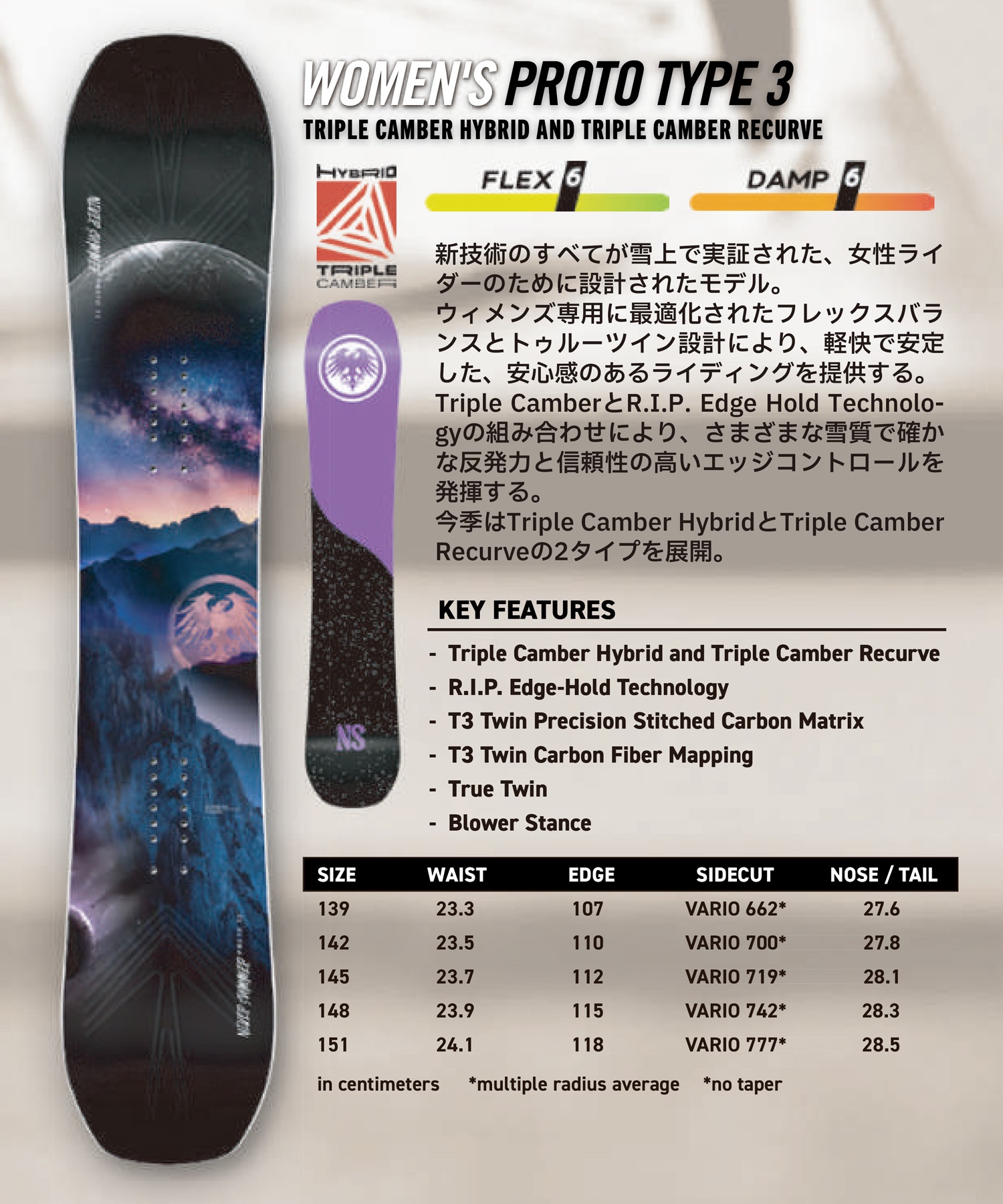 NEVER SUMMER ネバーサマー ウィメンズ プロト ティースリー PROTO T3