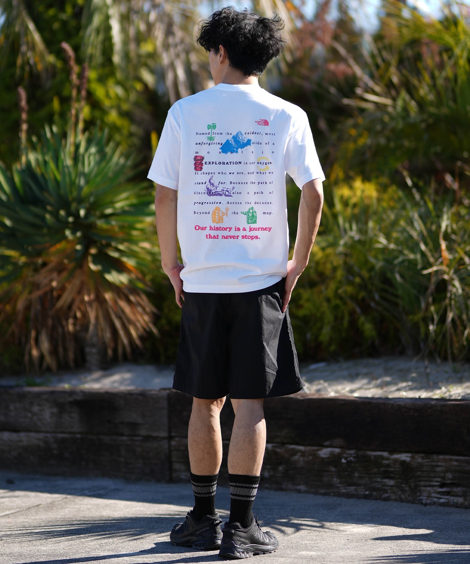 THE NORTH FACE ショートスリーブバックプリントロープTシャツ THE NORTH FACE ノースフェイス 半袖 Tシャツ メンズ バックプリント