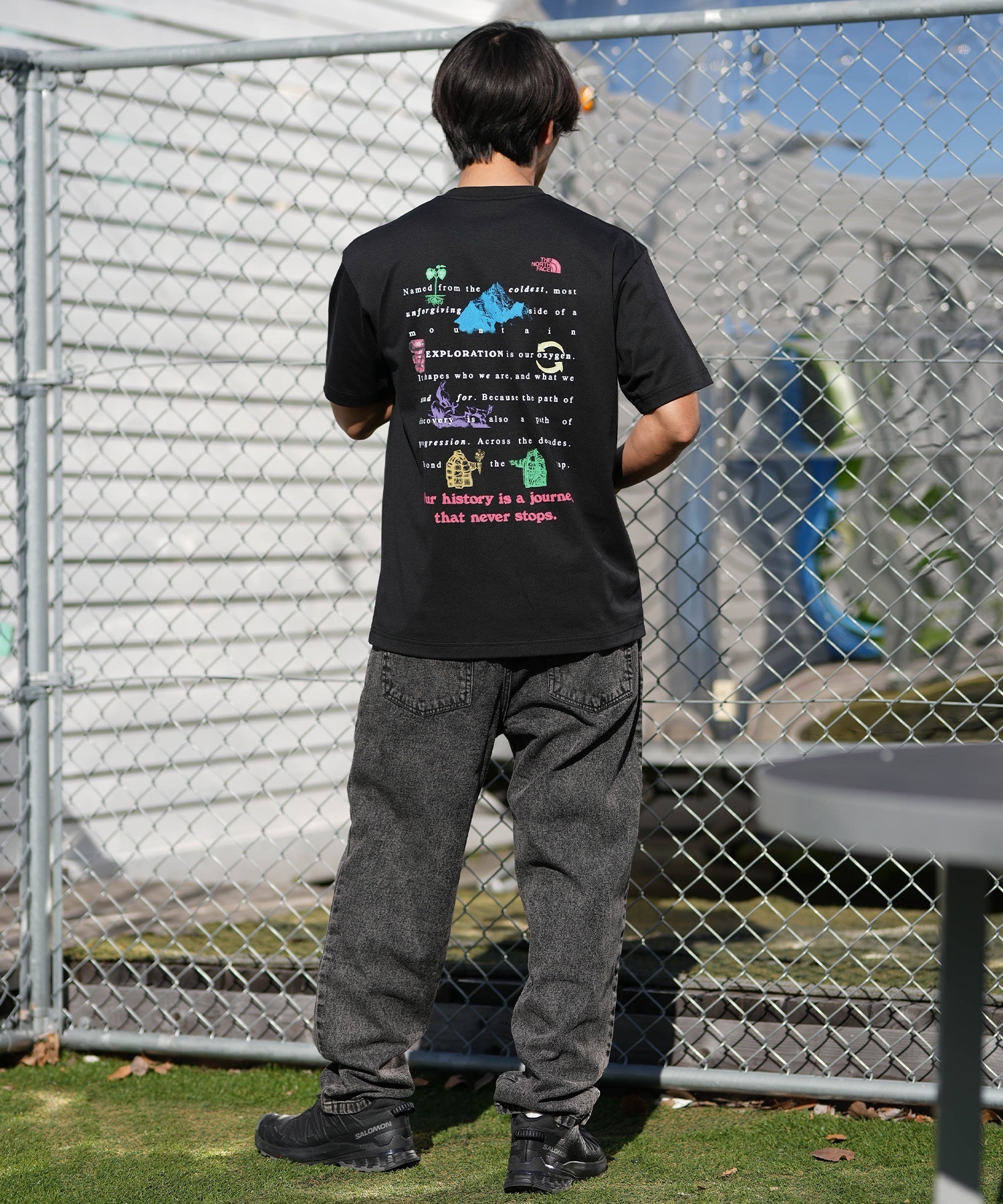 THE NORTH FACE ノースフェイス 半袖 Tシャツ メンズ バックプリント