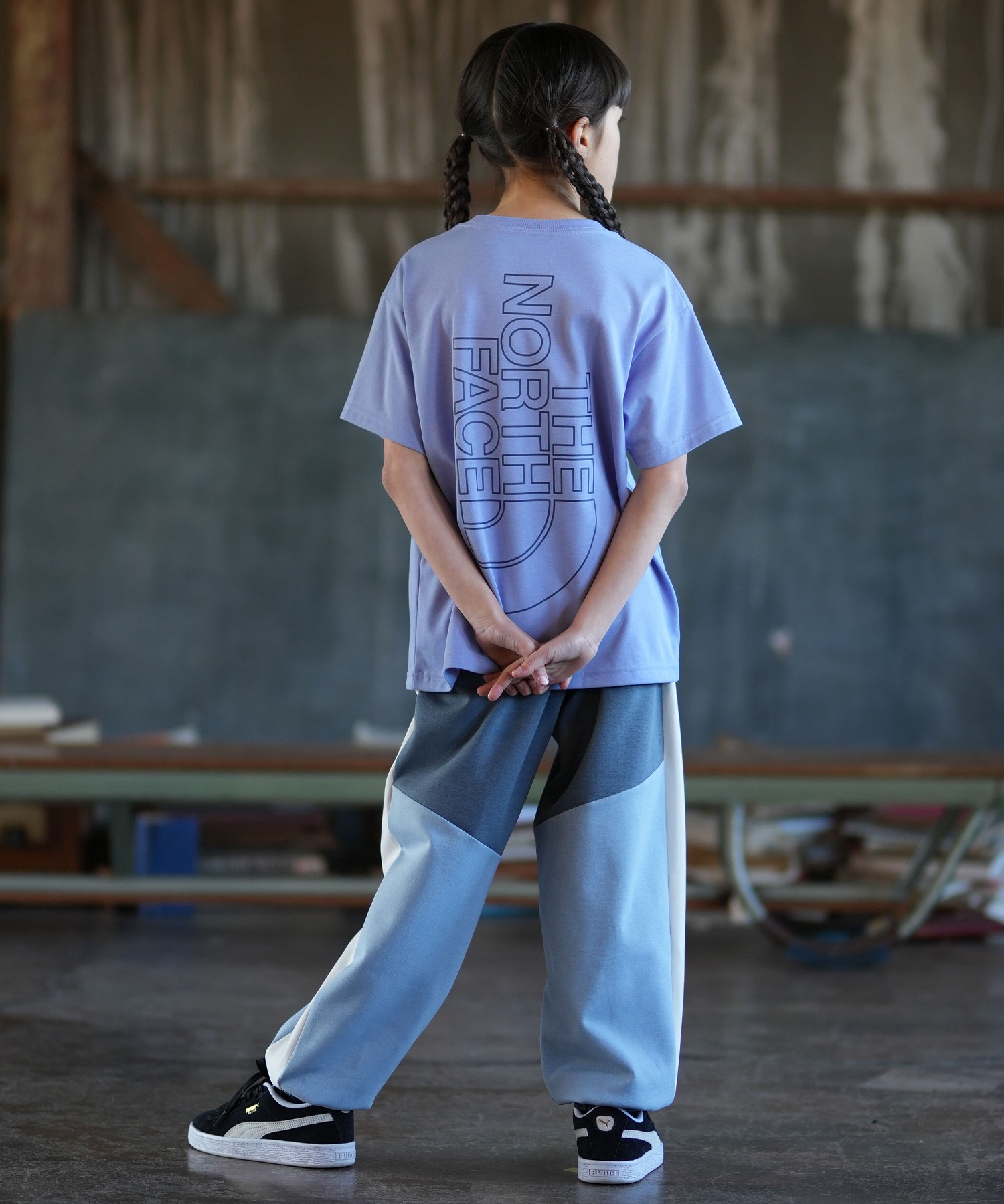 THE NORTH FACE ザ・ノース・フェイス 半袖 Tシャツ キッズ ジュニア 子供 バックプリント NTJ32605(PG-130cm)