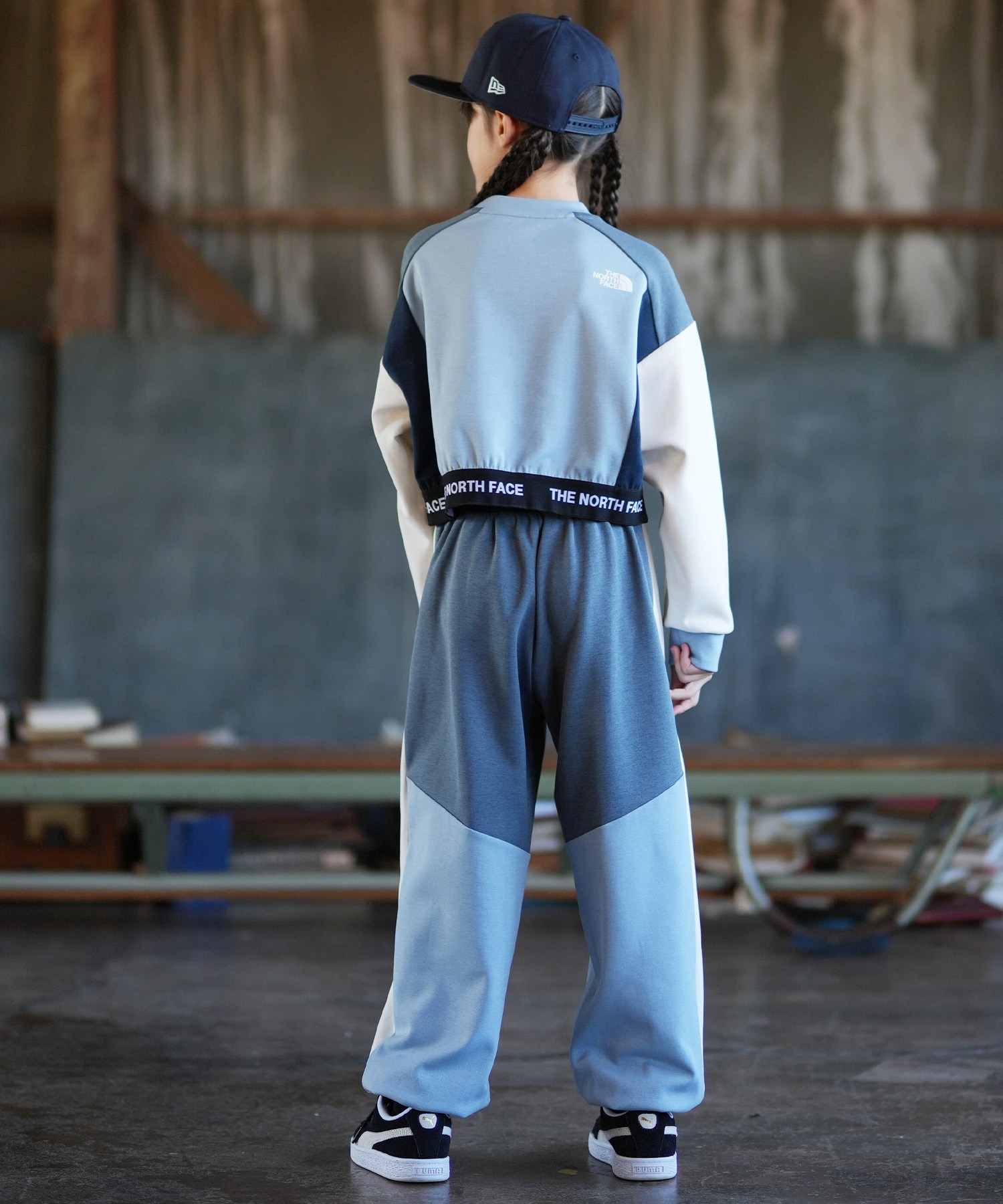 【misa】THE NORTH FACE スウェットオーバーオール 2点 THE NORTH FACE ザ・ノース・フェイス トレーナー スウェット キッズ