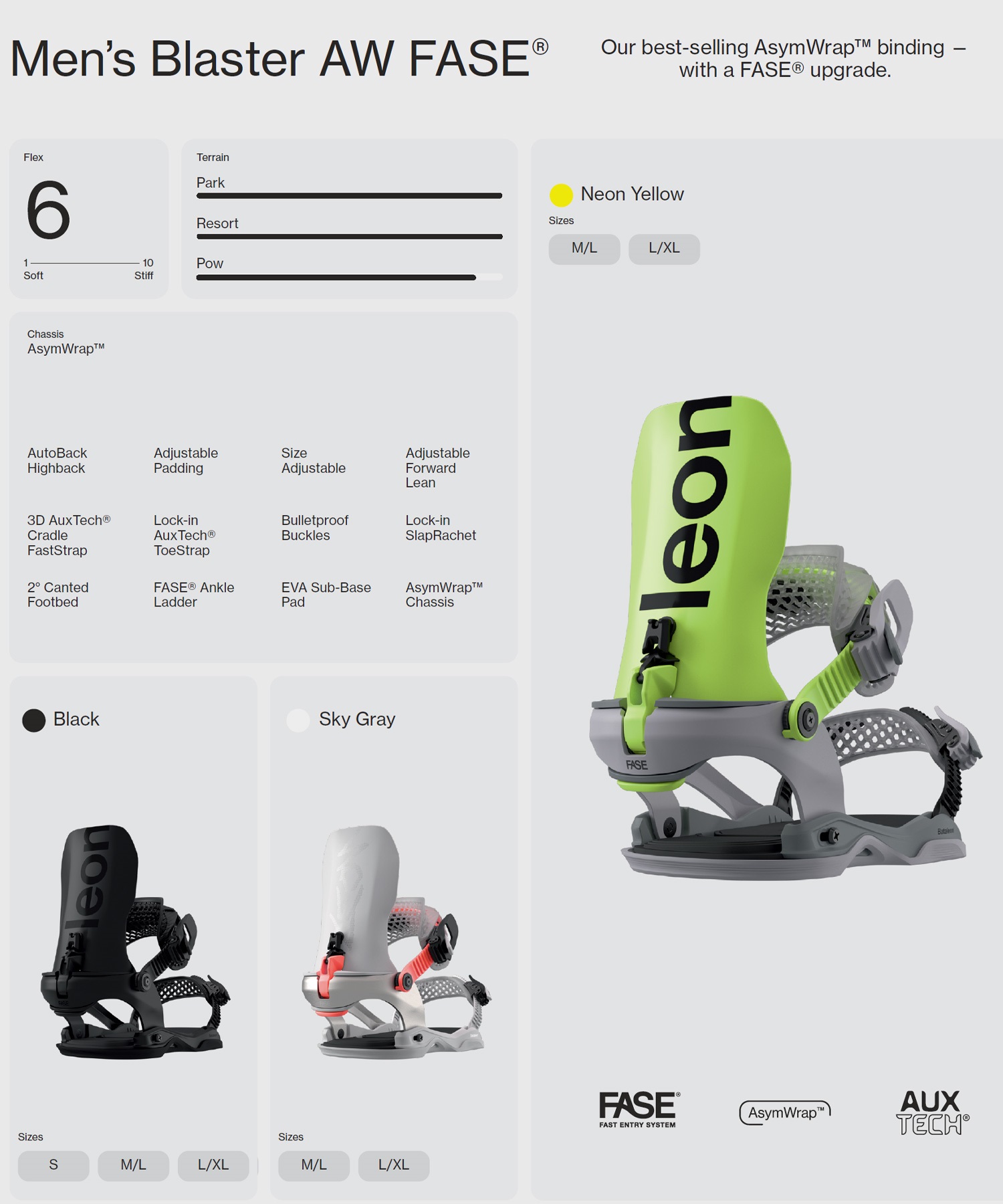 BATALEON バタレオン ブラスター Blaster AW FASE スノーボード バインディング ビンディング メンズ 26-27 早期購入(BK-S)