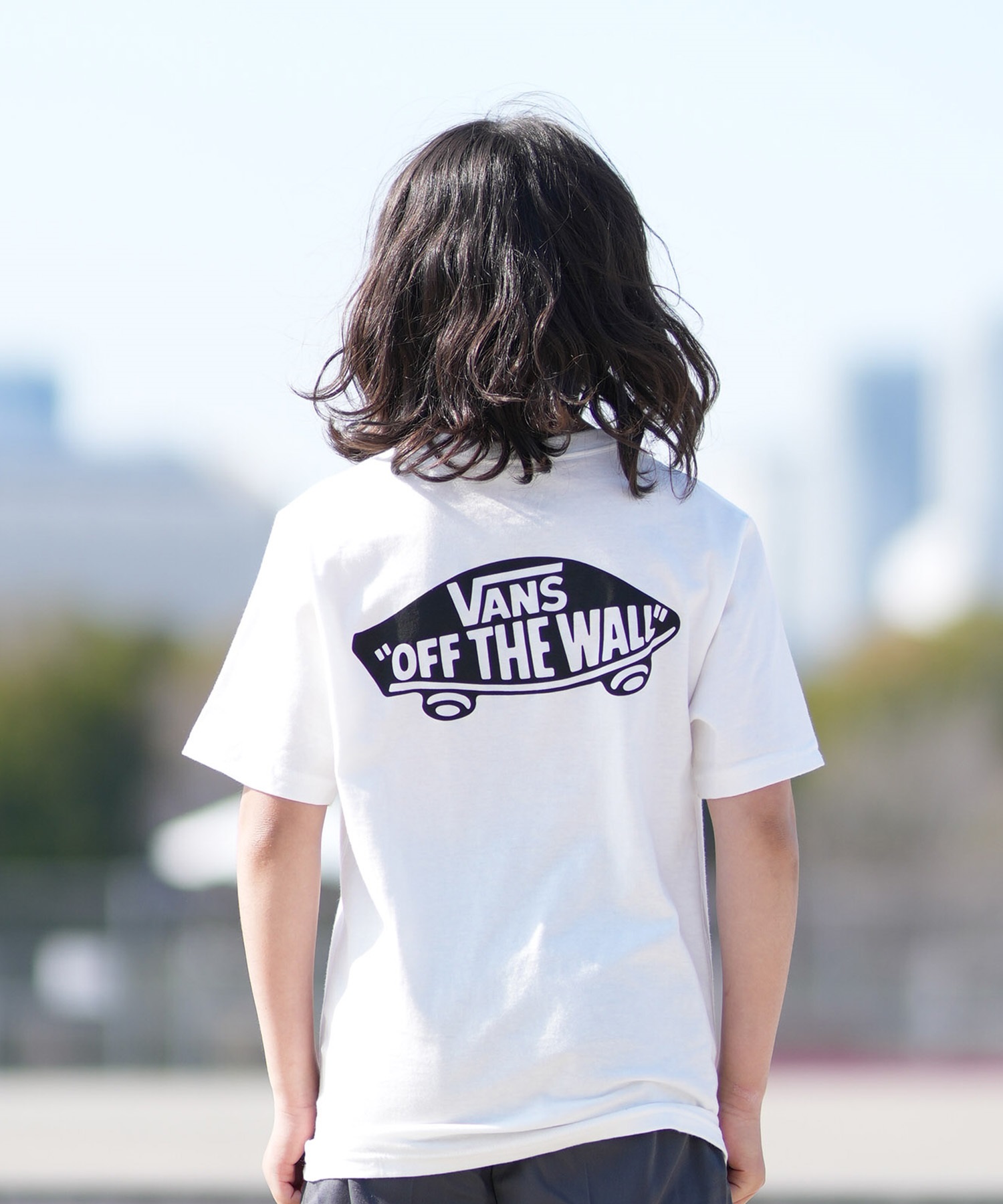 VANS バンズ 半袖 Tシャツ キッズ ジュニア 子供 ロゴ バックプリント 