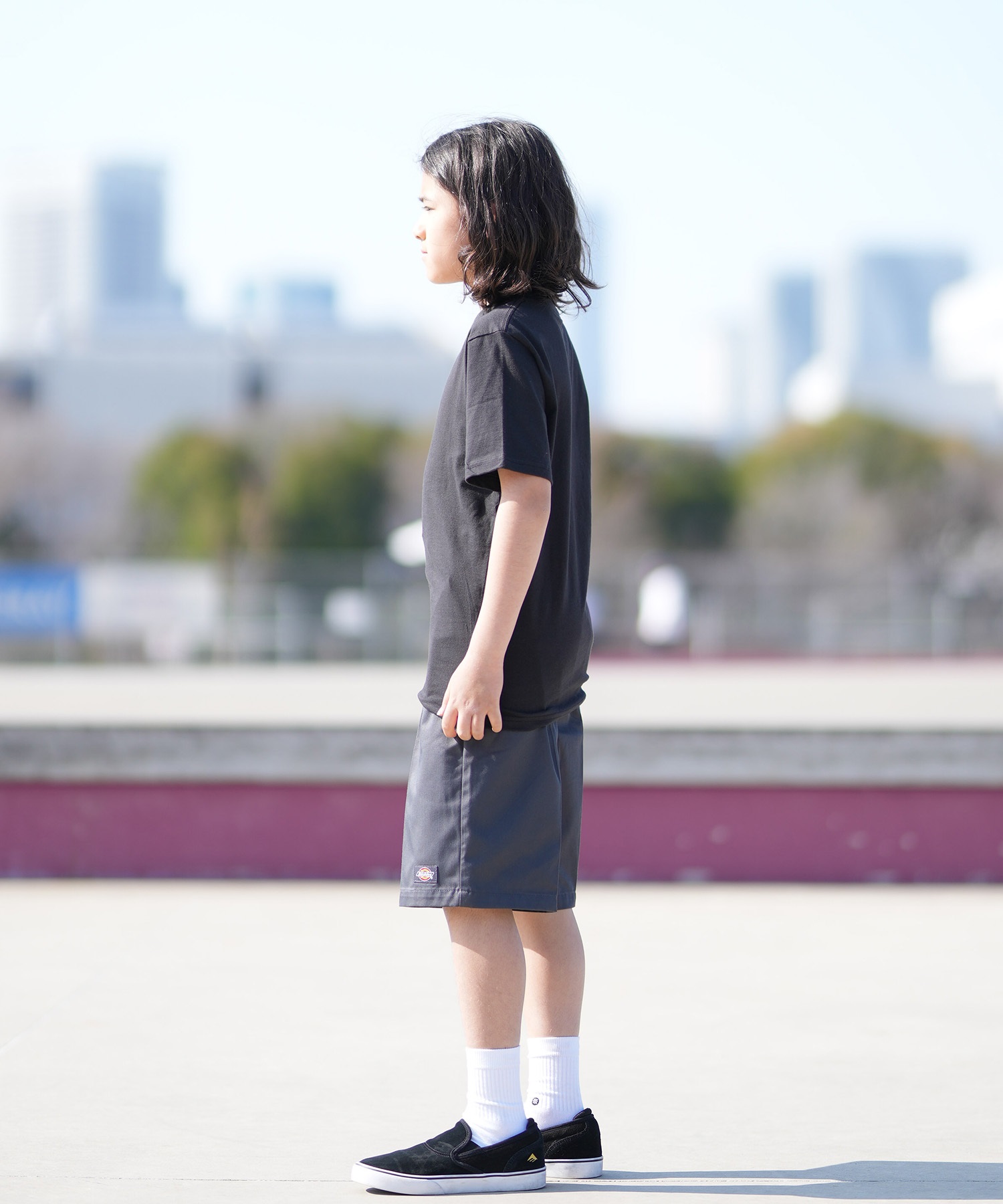 VANS バンズ 半袖 Tシャツ キッズ ジュニア 子供 ドロップVロゴ