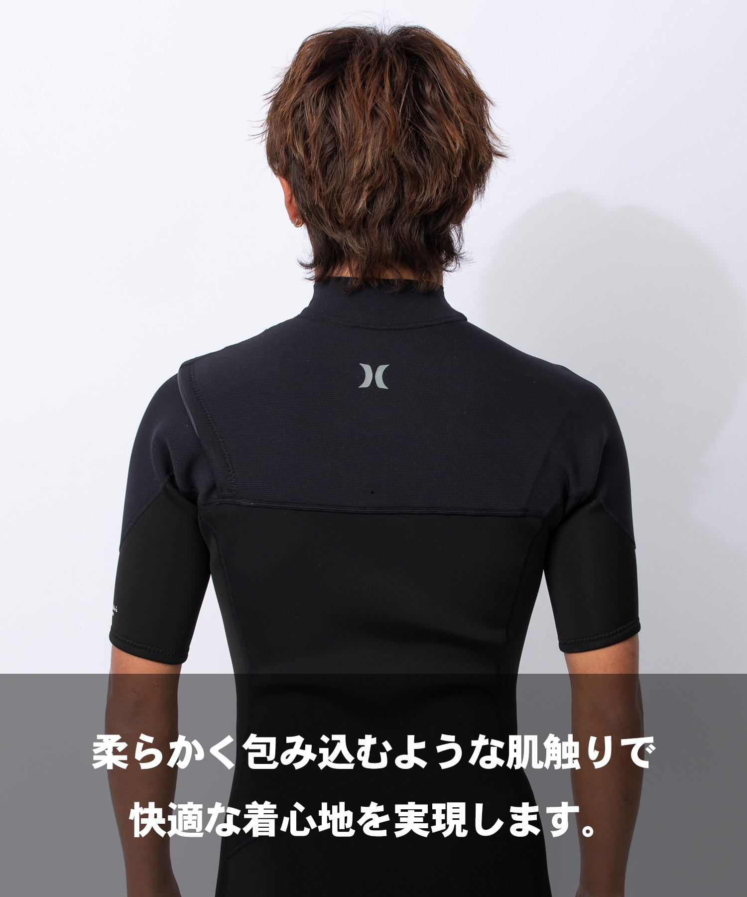 HURLEY ハーレー チェストジップ アドバンテージプラス MZSPAD26 ウェットスーツ スプリング メンズ(BLK-M)