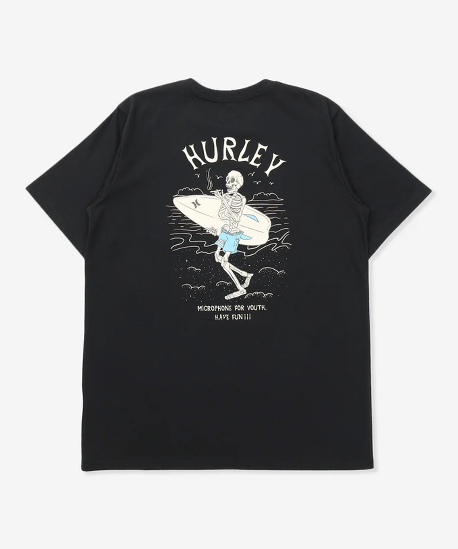 Hurley ハーレー 半袖 Tシャツ メンズ バックプリント SKULL SURFER SS