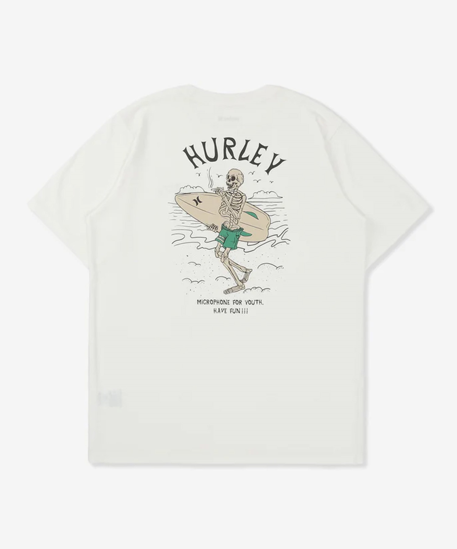 Hurley ハーレー 半袖 Tシャツ メンズ バックプリント SKULL SURFER SS