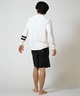 Hurley ハーレー 水着 ラッシュガード 長袖 Tシャツ ロンT メンズ UVカット ストレッチ 疎水性 抗菌防臭 水陸両用 MALS26106P(WHT-M)