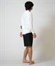 Hurley ハーレー 水着 ラッシュガード 長袖 Tシャツ ロンT メンズ UVカット ストレッチ 疎水性 抗菌防臭 水陸両用 MALS26106P(WHT-M)