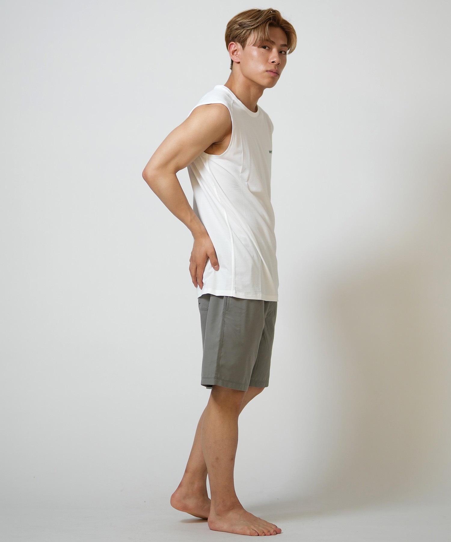 Hurley ハーレー 水着 ラッシュガード タンクトップ メンズ ストレッチ 疎水性 抗菌防臭 水陸両用 MASL26102P(WHT-M)