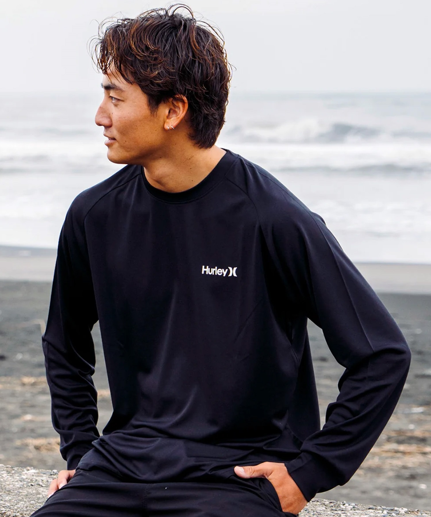 Hurley ハーレー 水着 ラッシュガード 長袖 Tシャツ ロンT メンズ UV