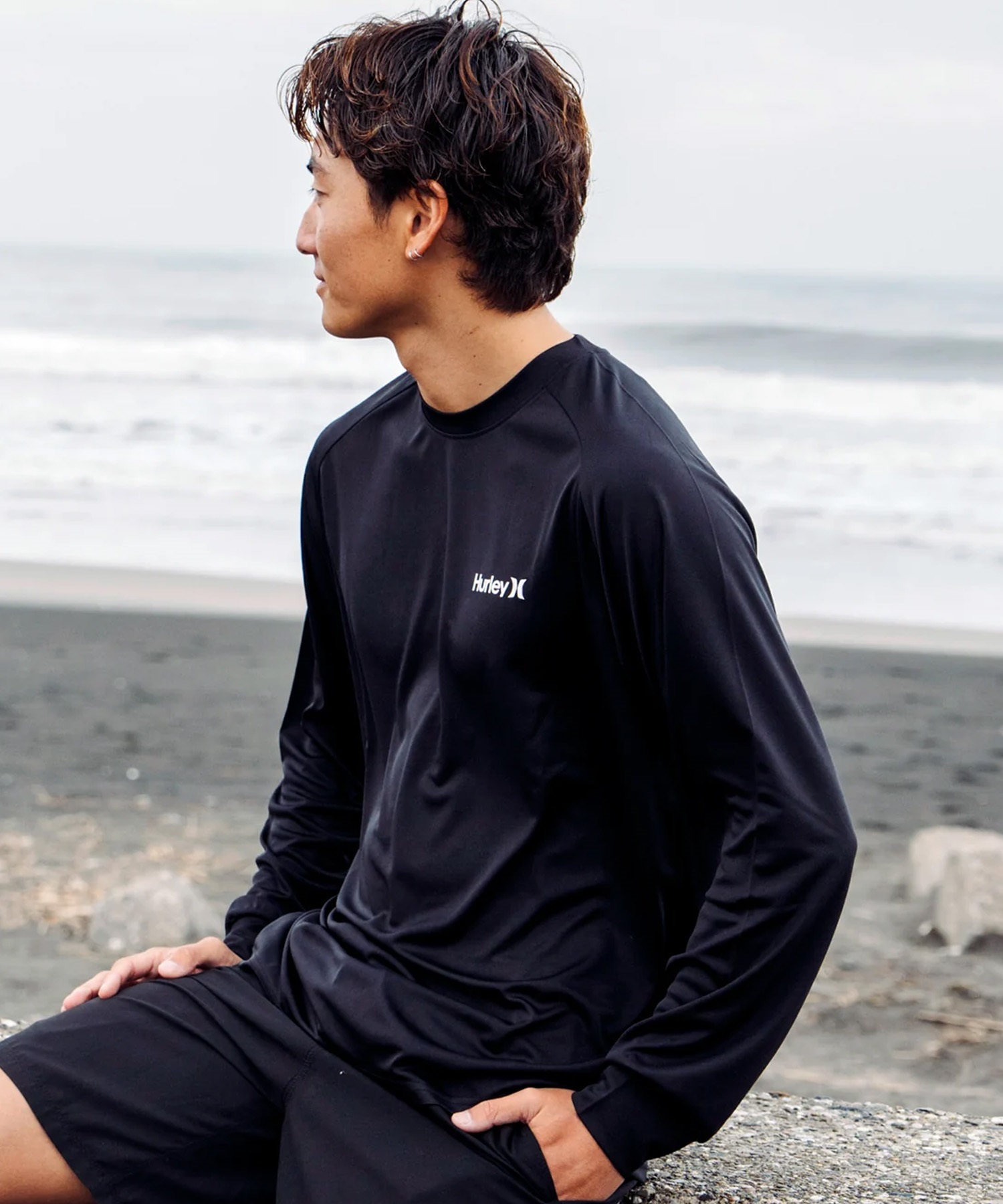 Hurley ハーレー 水着 ラッシュガード 長袖 Tシャツ ロンT メンズ UV
