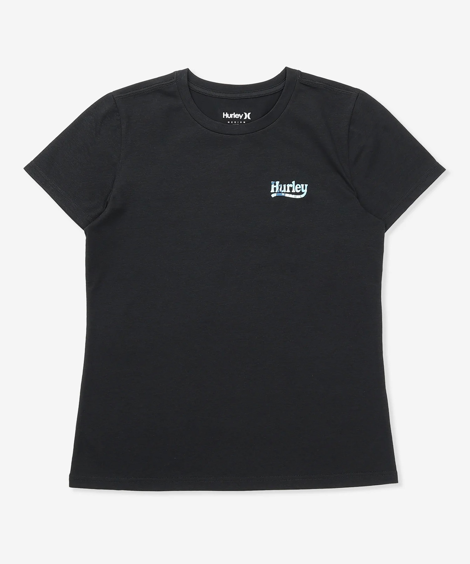 Hurley ハーレー 半袖 Tシャツ レディース ロゴ バックプリント UVカット 吸汗速乾 耐塩素 水陸両用 セットアップ対応 WASS261036 UT(BLK-M)