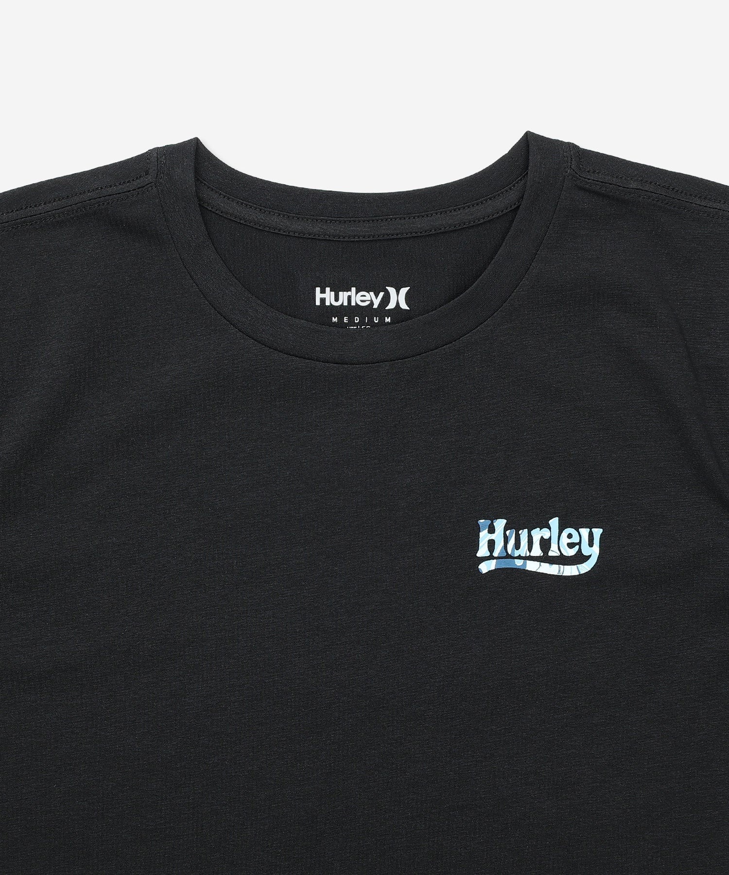 Hurley ハーレー 半袖 Tシャツ レディース ロゴ バックプリント UVカット 吸汗速乾 耐塩素 水陸両用 セットアップ対応 WASS261036 UT(BLK-M)