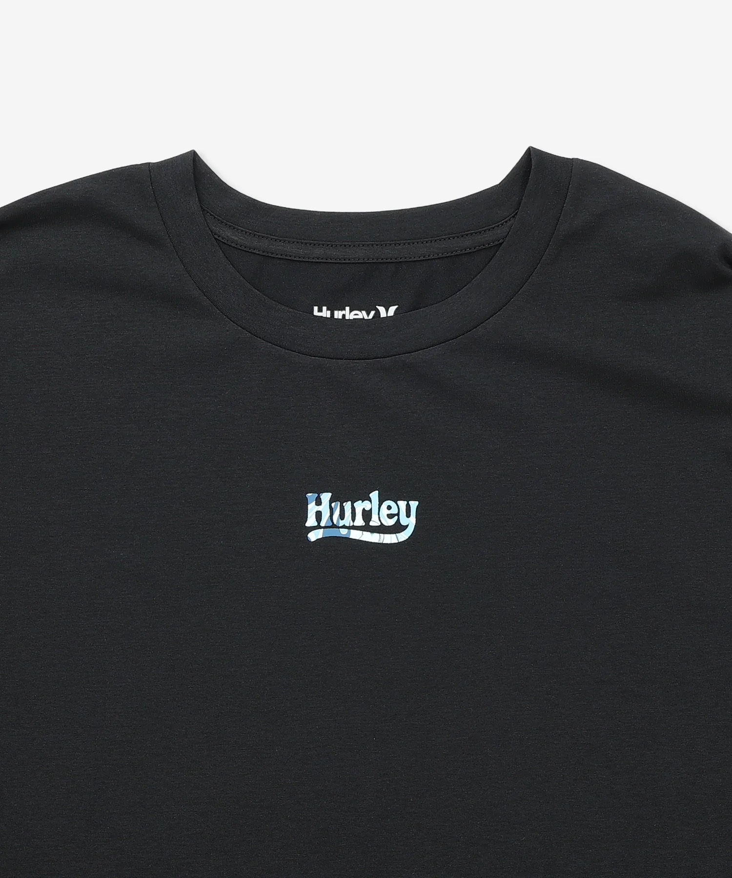 Hurley ハーレー 長袖 Tシャツ ロンT レディース ロゴ ワンポイント UVカット 吸汗速乾 耐塩素 水陸両用 セットアップ対応 WALS261035 UT(BLK-FREE)