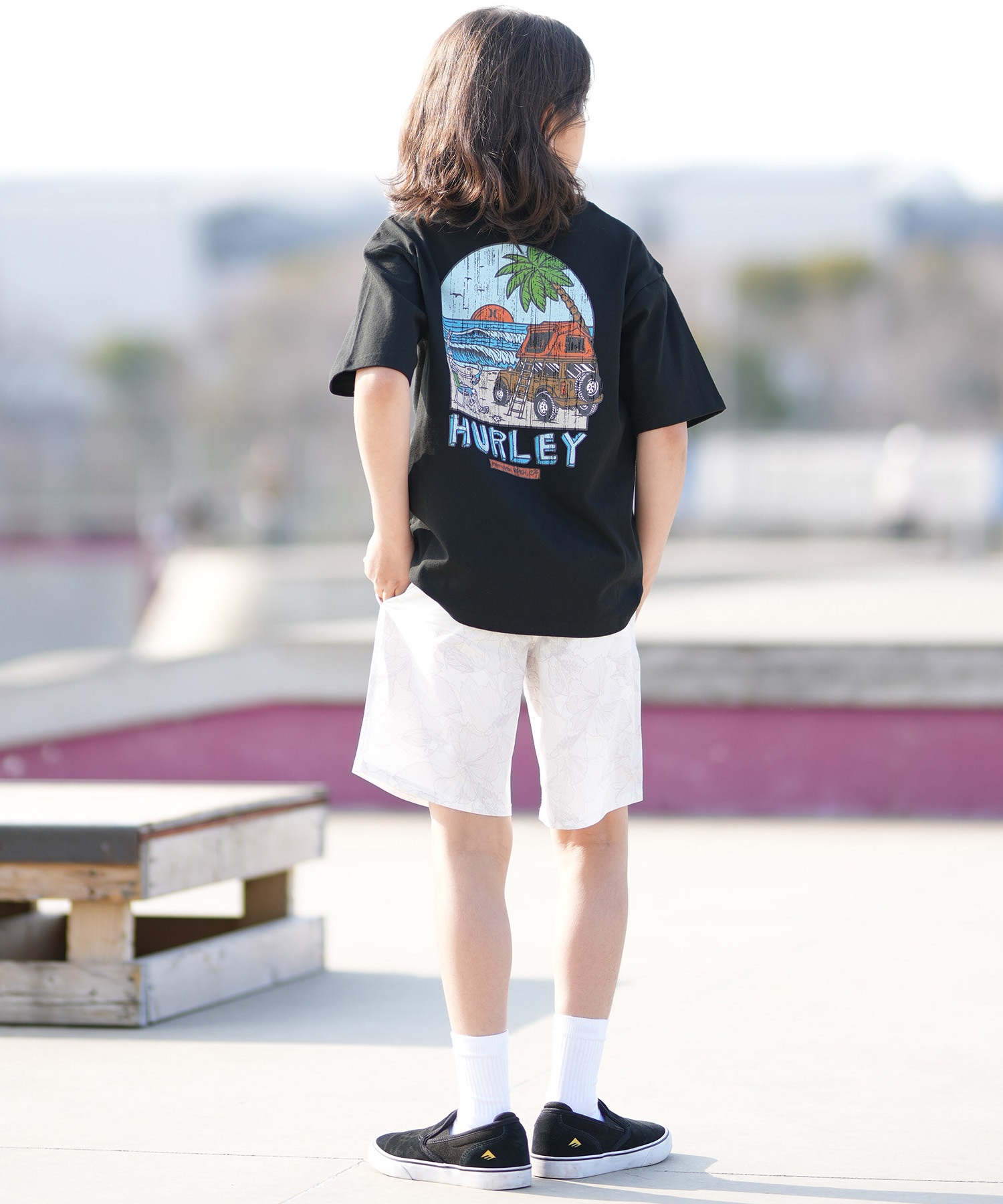 Hurley ハーレー 半袖 Tシャツ キッズ ジュニア 子供 SUNNY CAMP