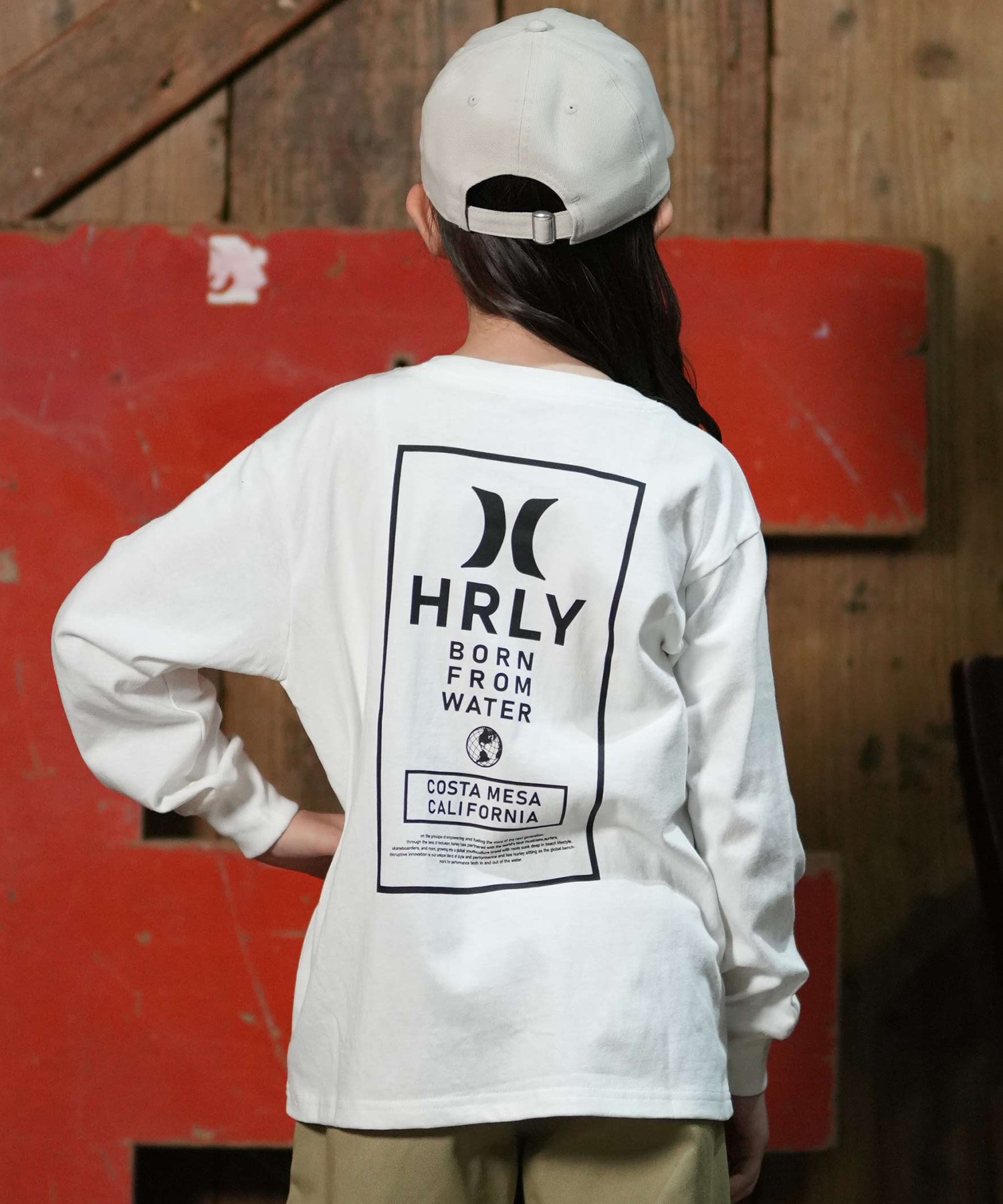 Hurley ハーレー 長袖 Tシャツ ロンT キッズ 子供 バックプリント