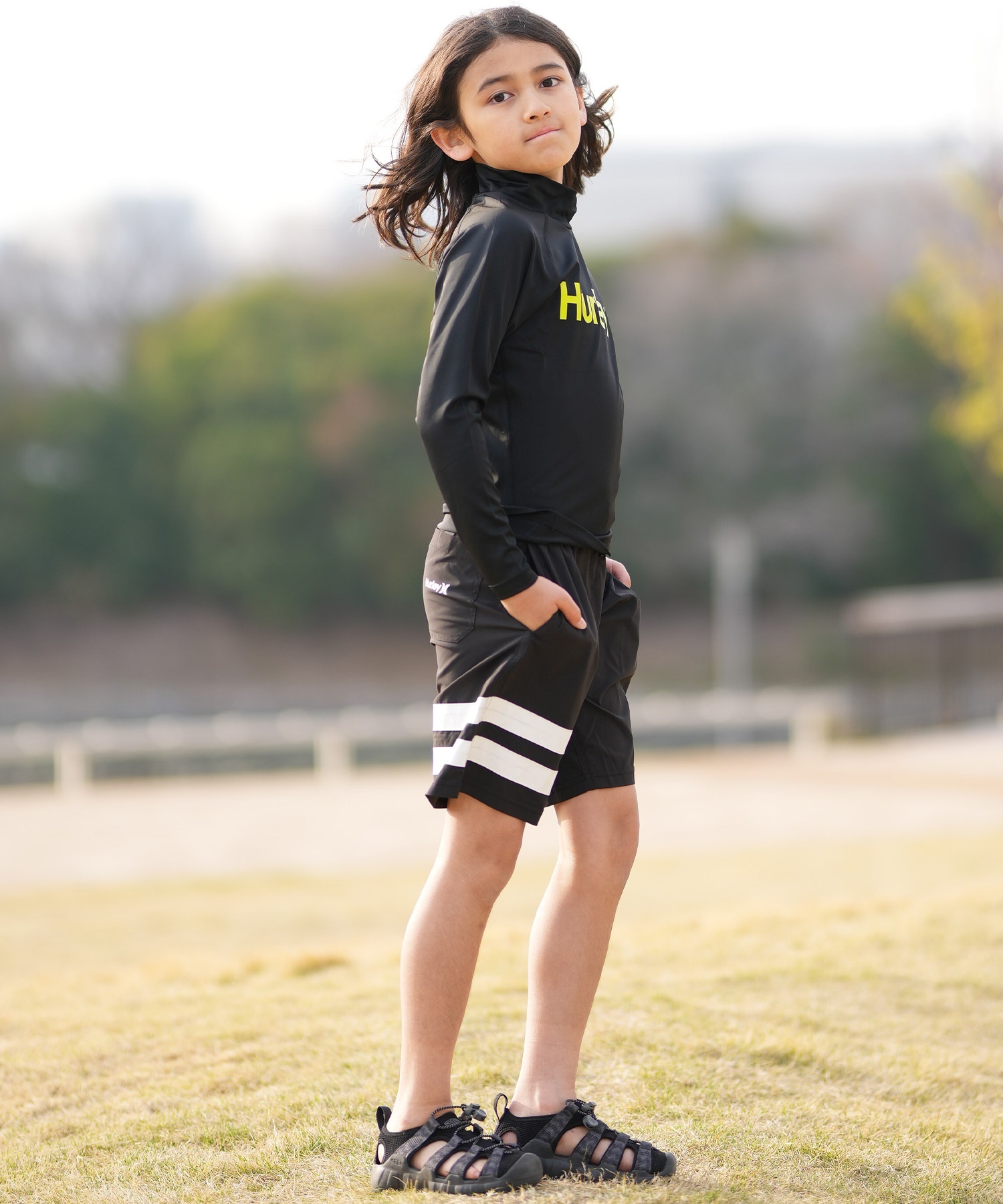 Hurley ハーレー 水着 ラッシュガード 長袖 Tシャツ ロンT キッズ