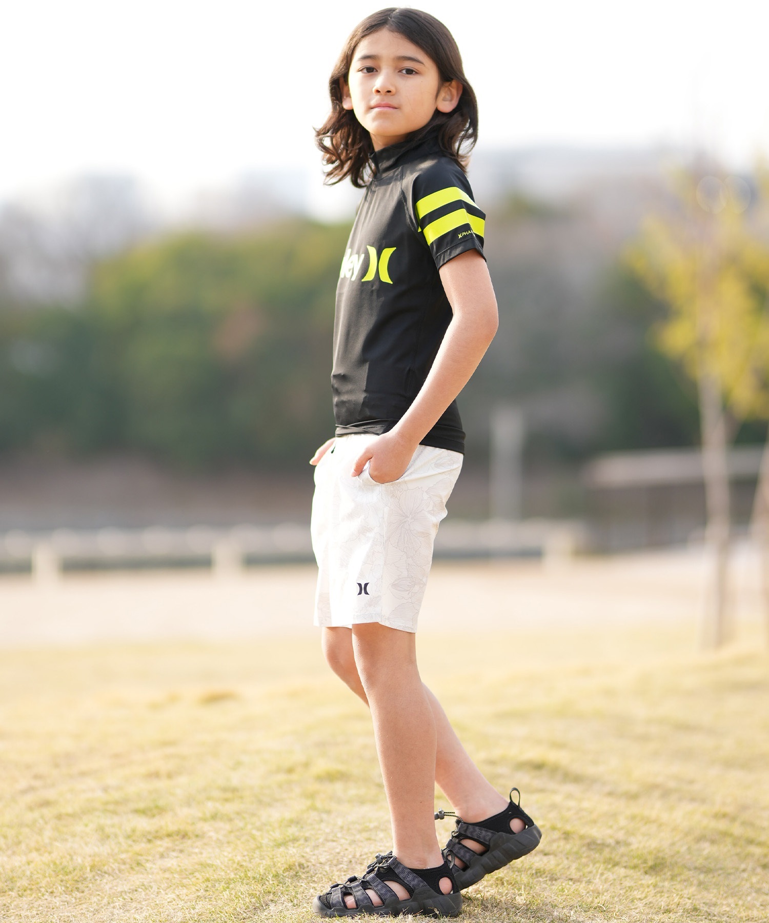Hurley ハーレー 水着 ラッシュガード 半袖 Tシャツ キッズ ジュニア