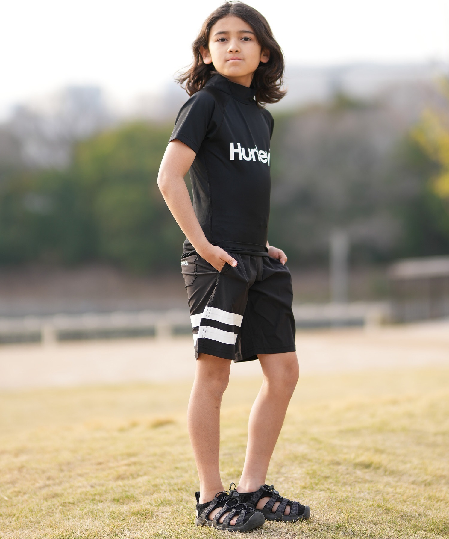 Hurley ハーレー 水着 ラッシュガード 半袖 Tシャツ キッズ ジュニア