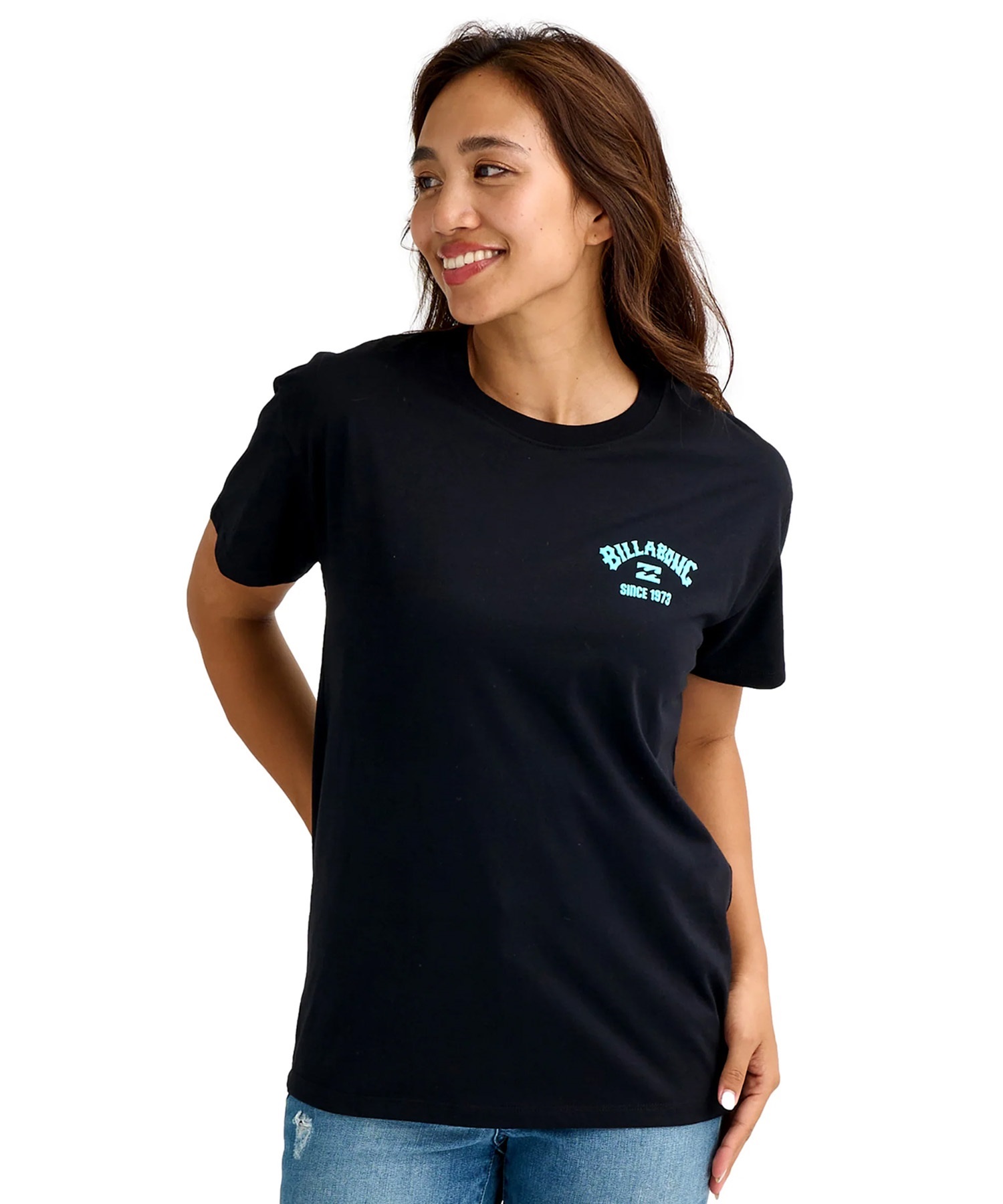 BILLABONG ビラボン 半袖 Tシャツ レディース BACK SQUARE BOY FIT TEE  BG013201(BLM-M)