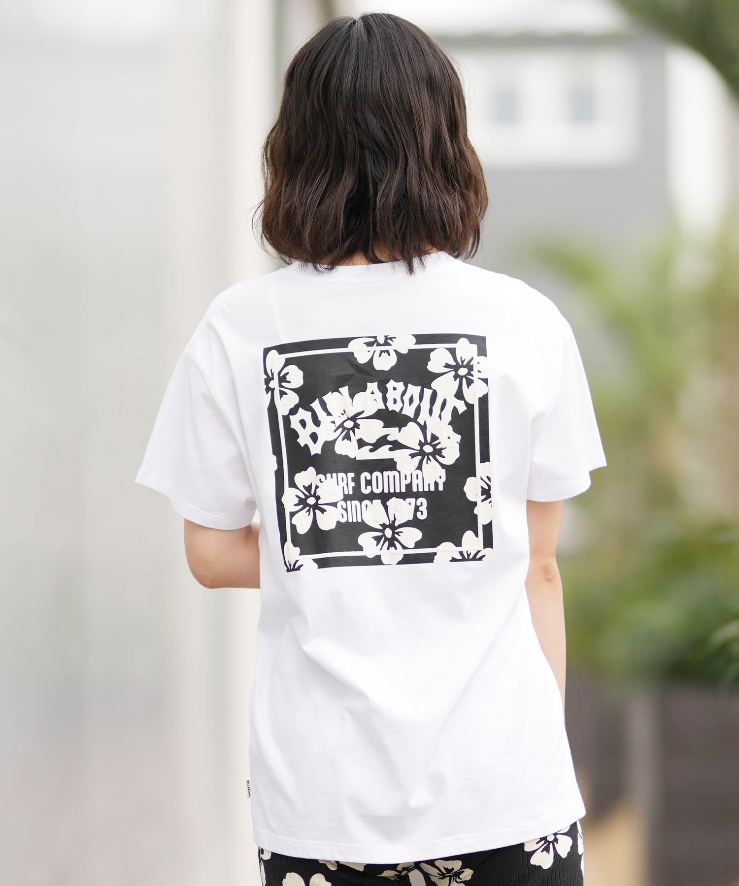 BILLABONG ビラボン 半袖 Tシャツ レディース BACK SQUARE BOY FIT TEE  BG013201(BLM-M)