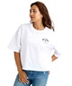BILLABONG ビラボン 半袖 Tシャツ レディース SQUARE LOGO LOOSE CROPPED BG013205(BLM-M)